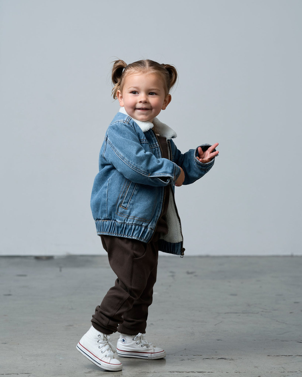 Sherpa Denim Jacket - Little Bipsy