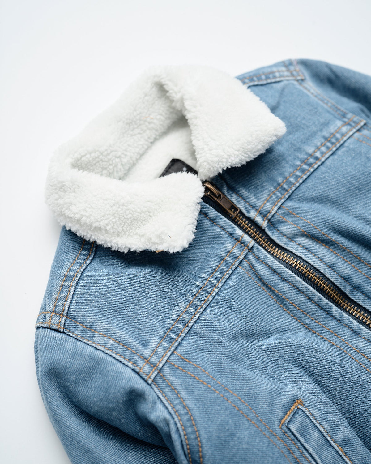 Sherpa Denim Jacket - Little Bipsy