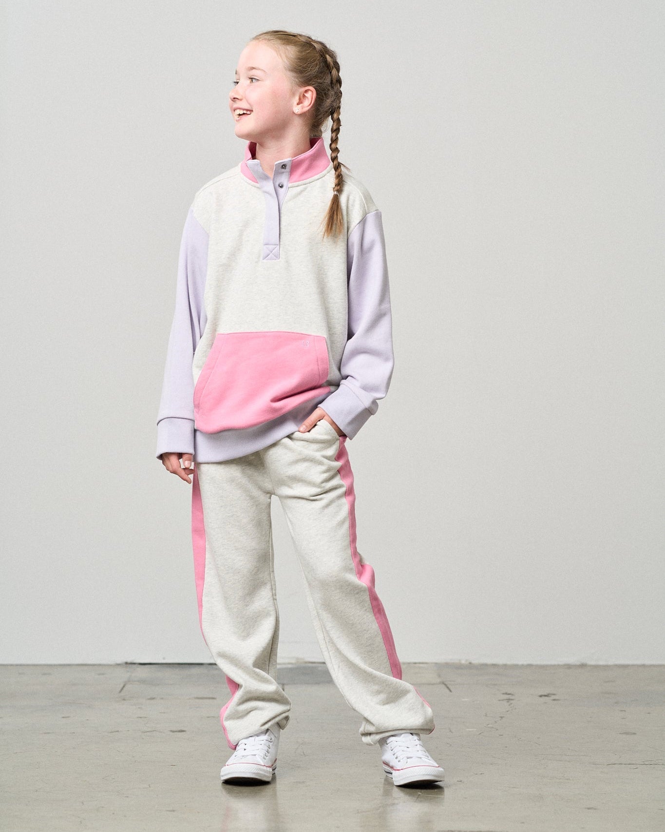 Side Stripe Jogger - Rose - Little Bipsy