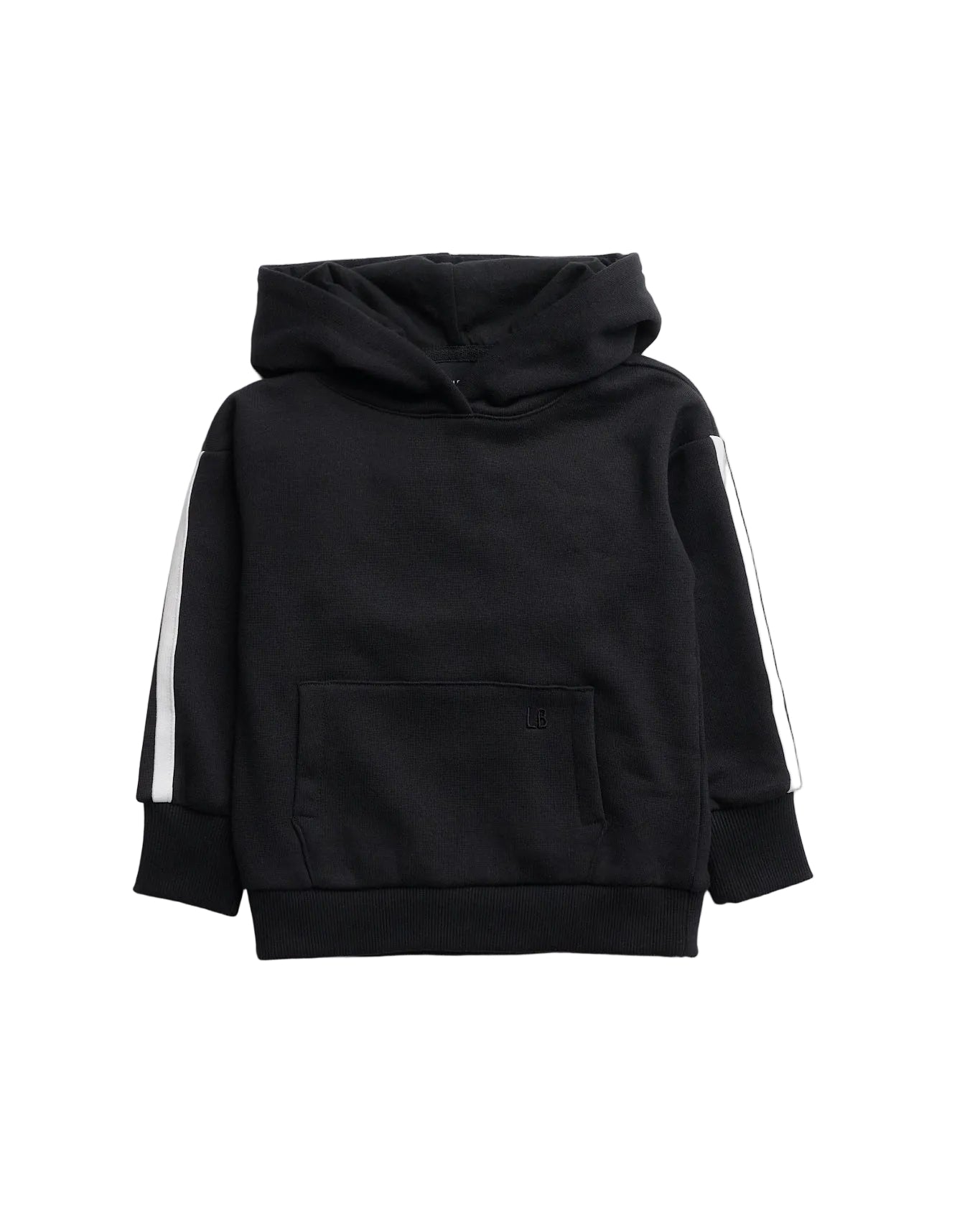 Side Trim Hoodie - Black - Little Bipsy