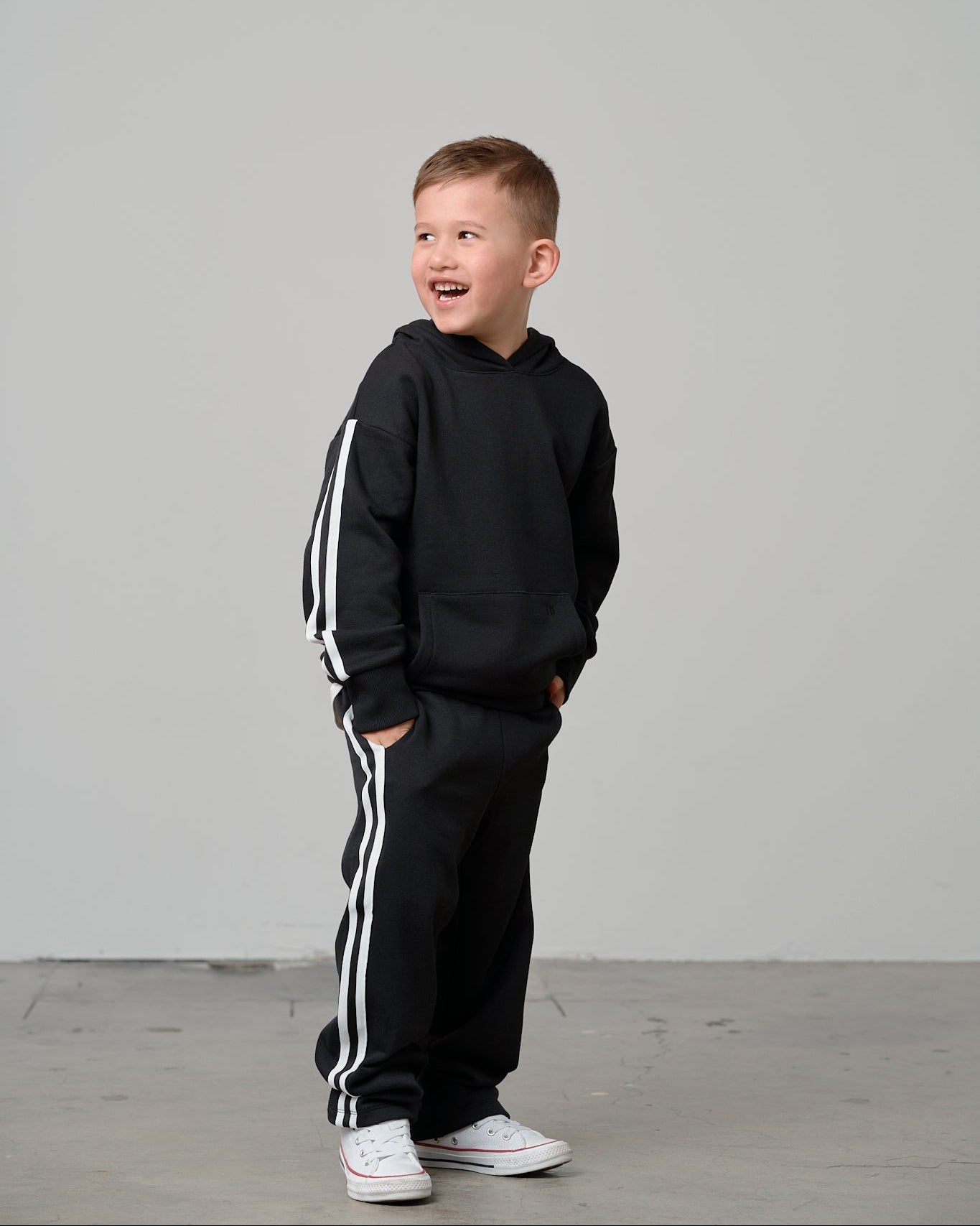 Side Trim Pant - Black - Little Bipsy