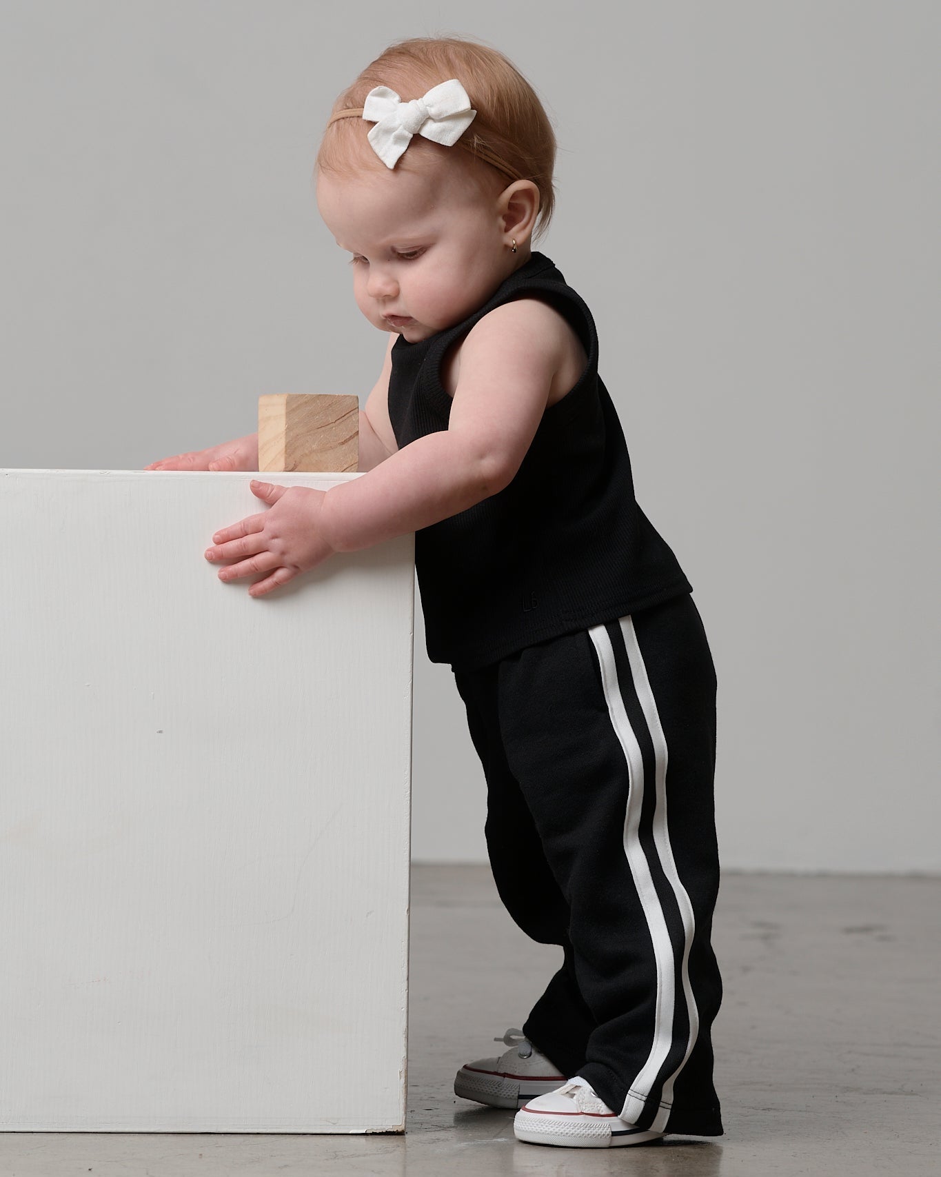 Side Trim Pant - Black - Little Bipsy