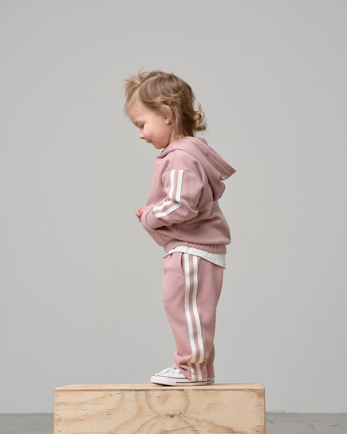 Side Trim Pant - Dusty Rosewood - Little Bipsy