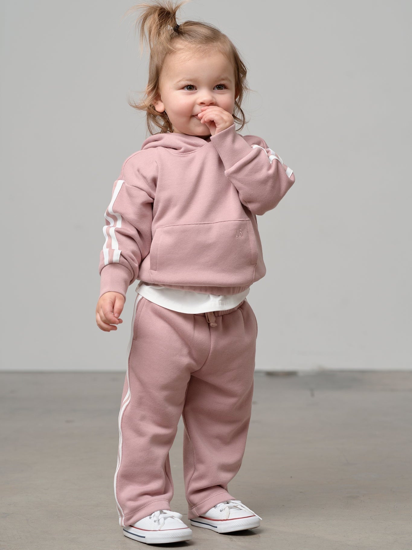 Side Trim Pant - Dusty Rosewood - Little Bipsy