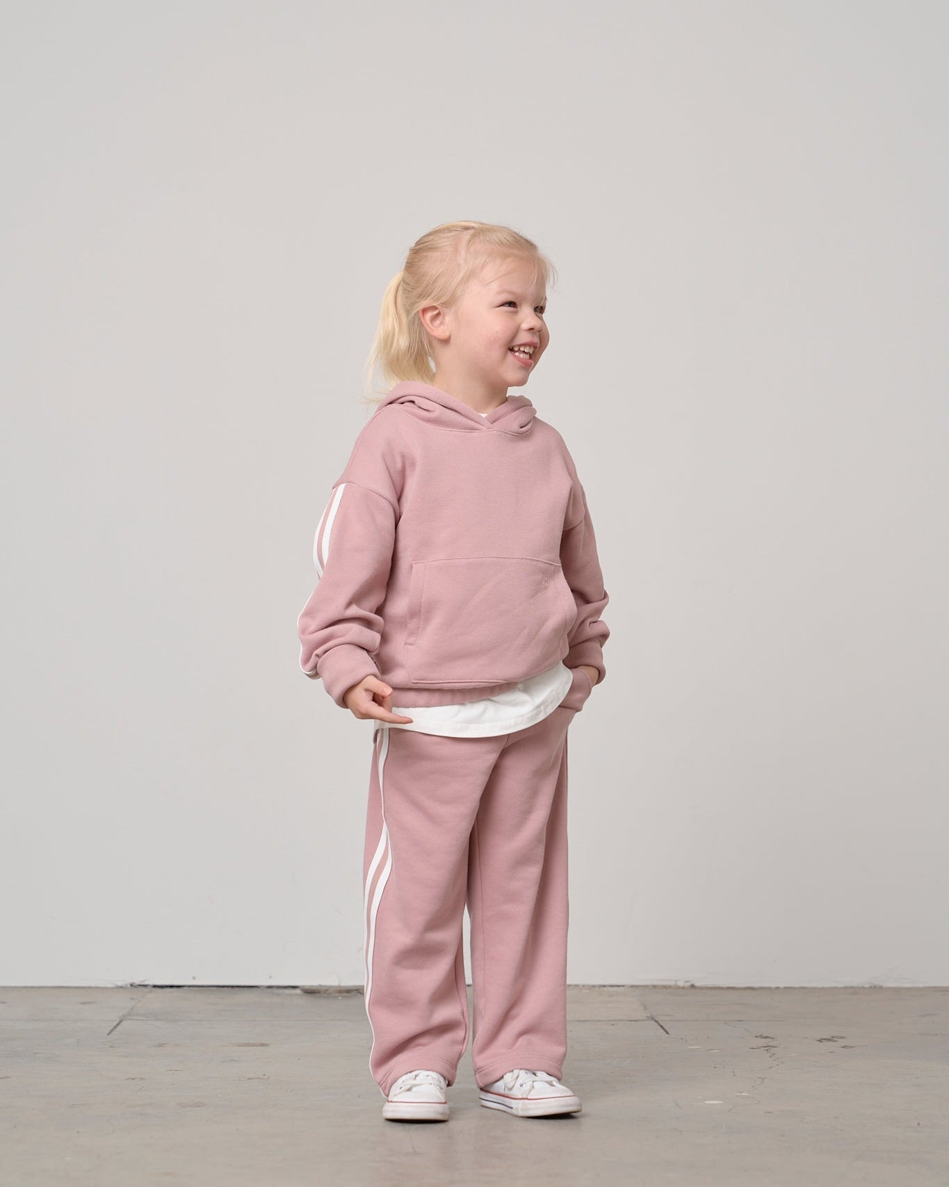 Side Trim Pant - Dusty Rosewood - Little Bipsy