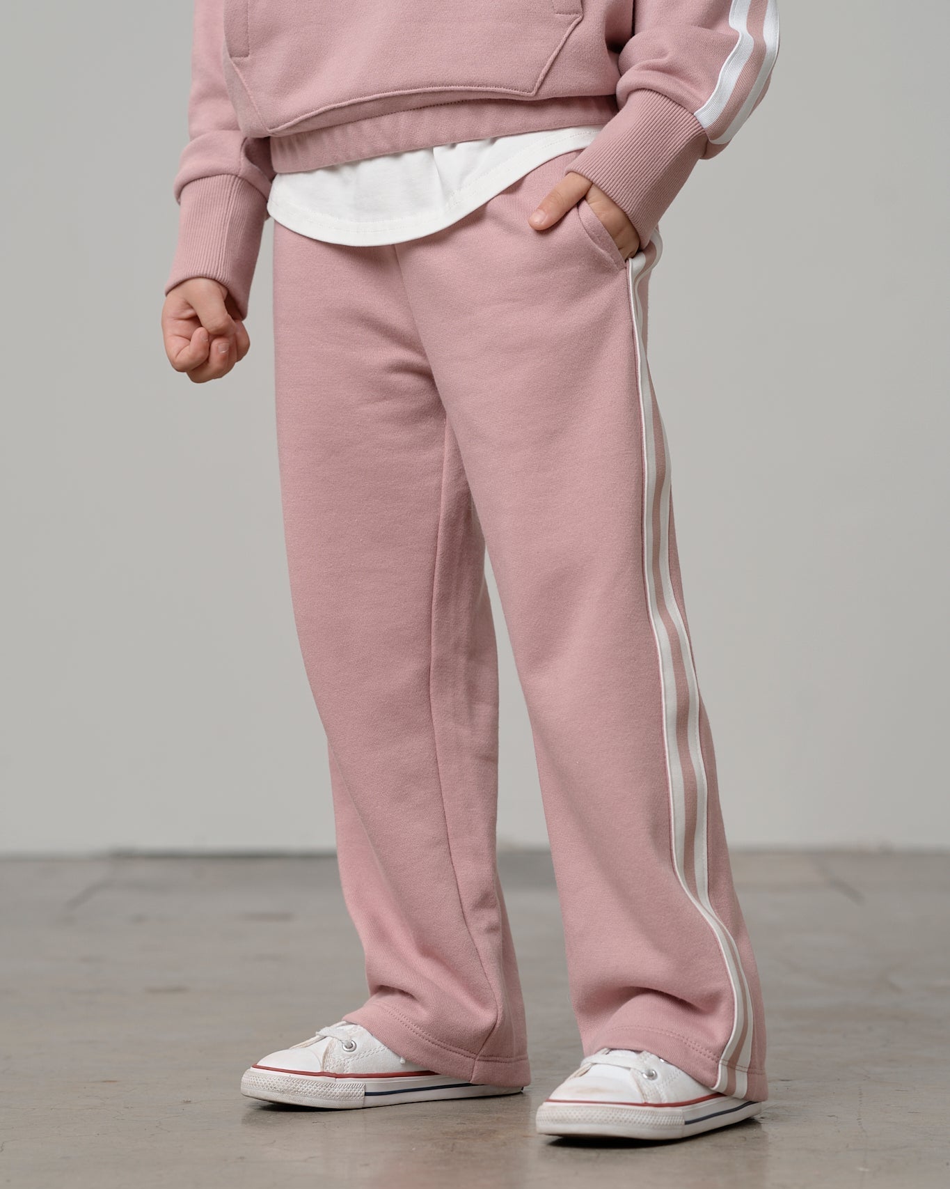 Side Trim Pant - Dusty Rosewood - Little Bipsy