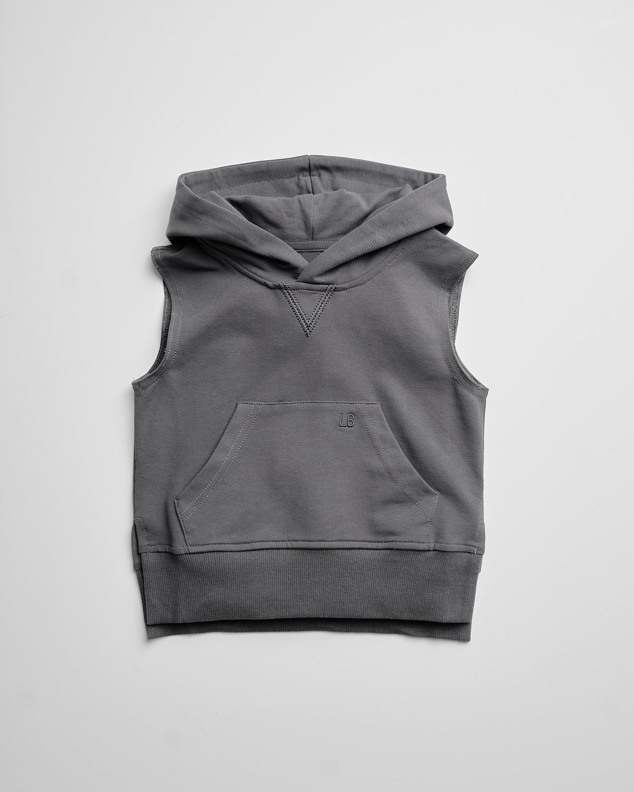 Sleeveless Hoodie - Iron
