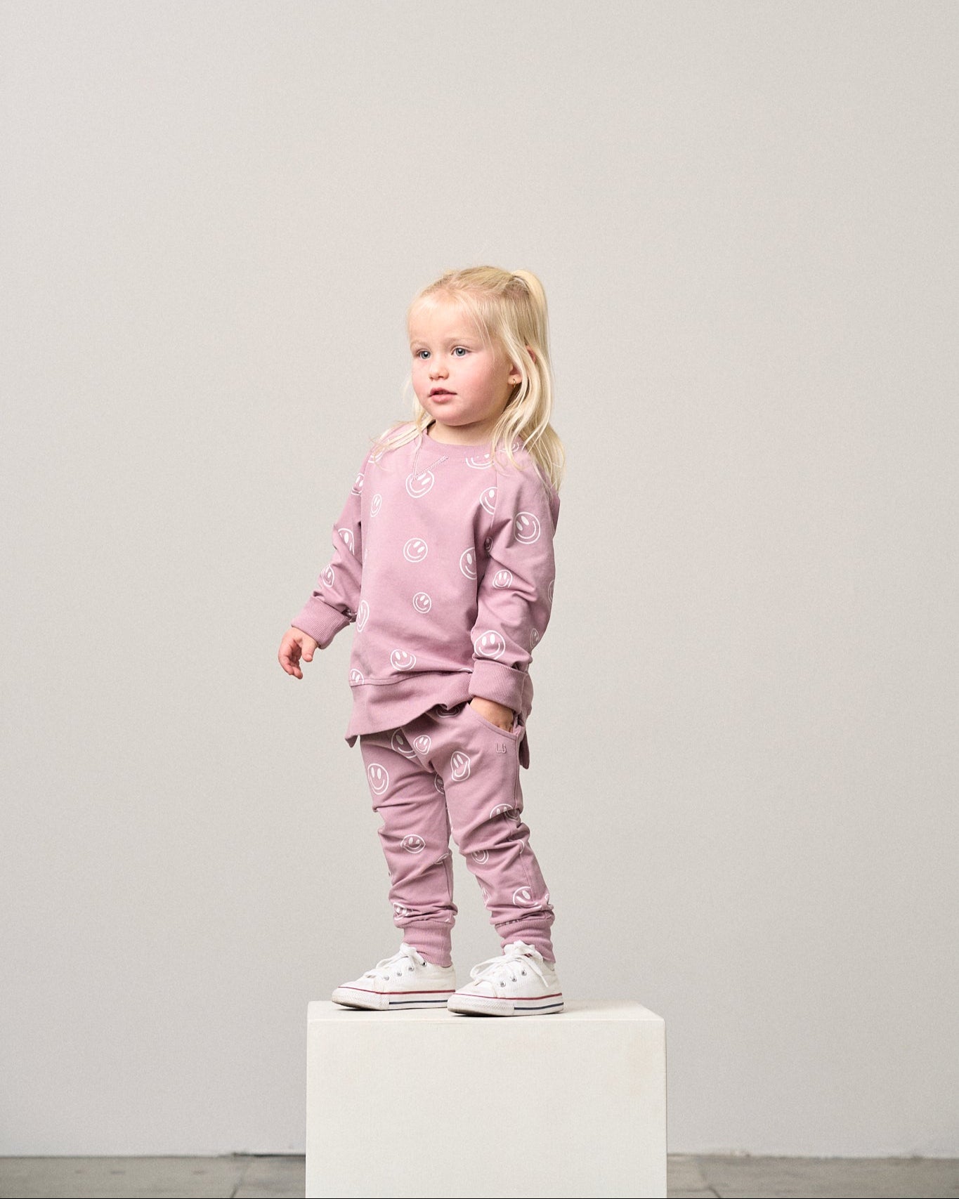 Smiley Jogger - Dusty Purple - Little Bipsy