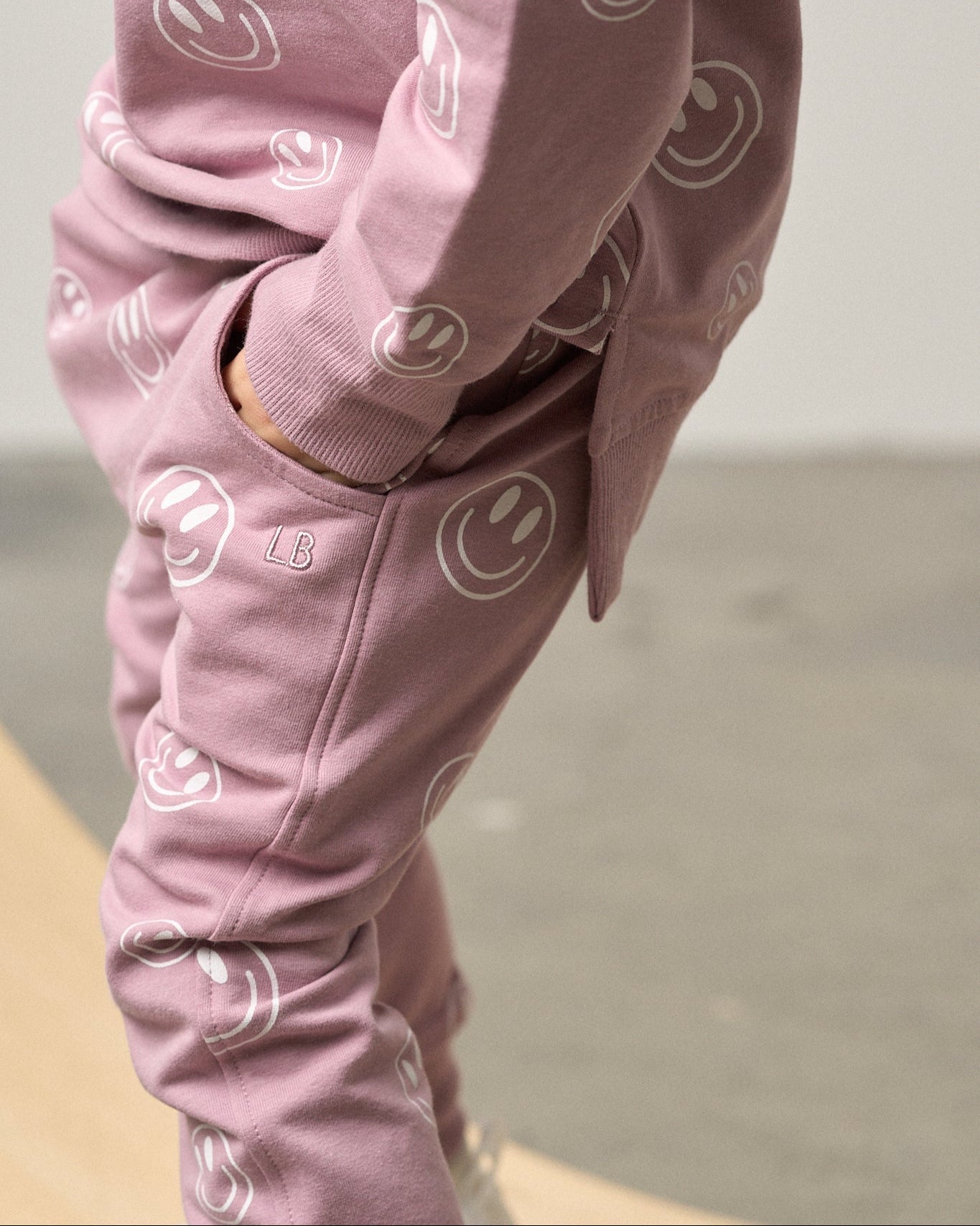 Smiley Jogger - Dusty Purple - Little Bipsy