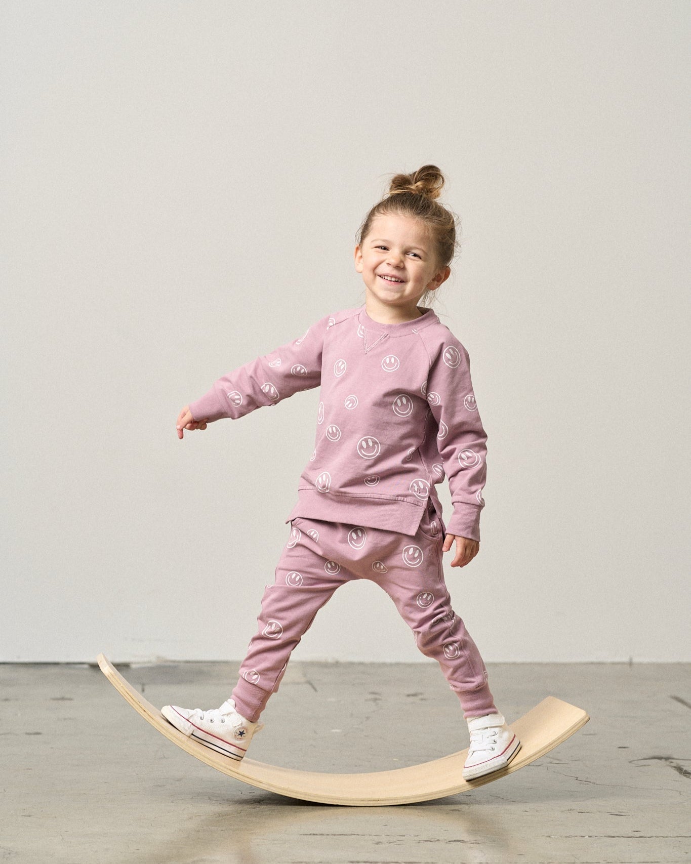 Smiley Pullover - Dusty Purple - Little Bipsy