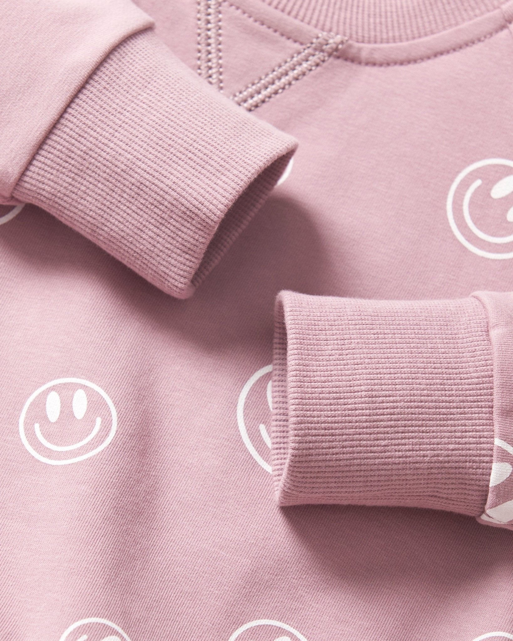 Smiley Pullover - Dusty Purple - Little Bipsy