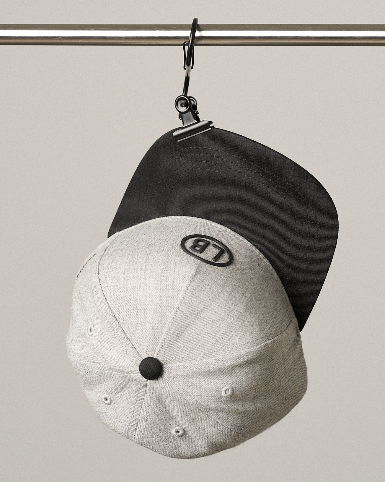 Snapback Hat - Light Grey - Little Bipsy