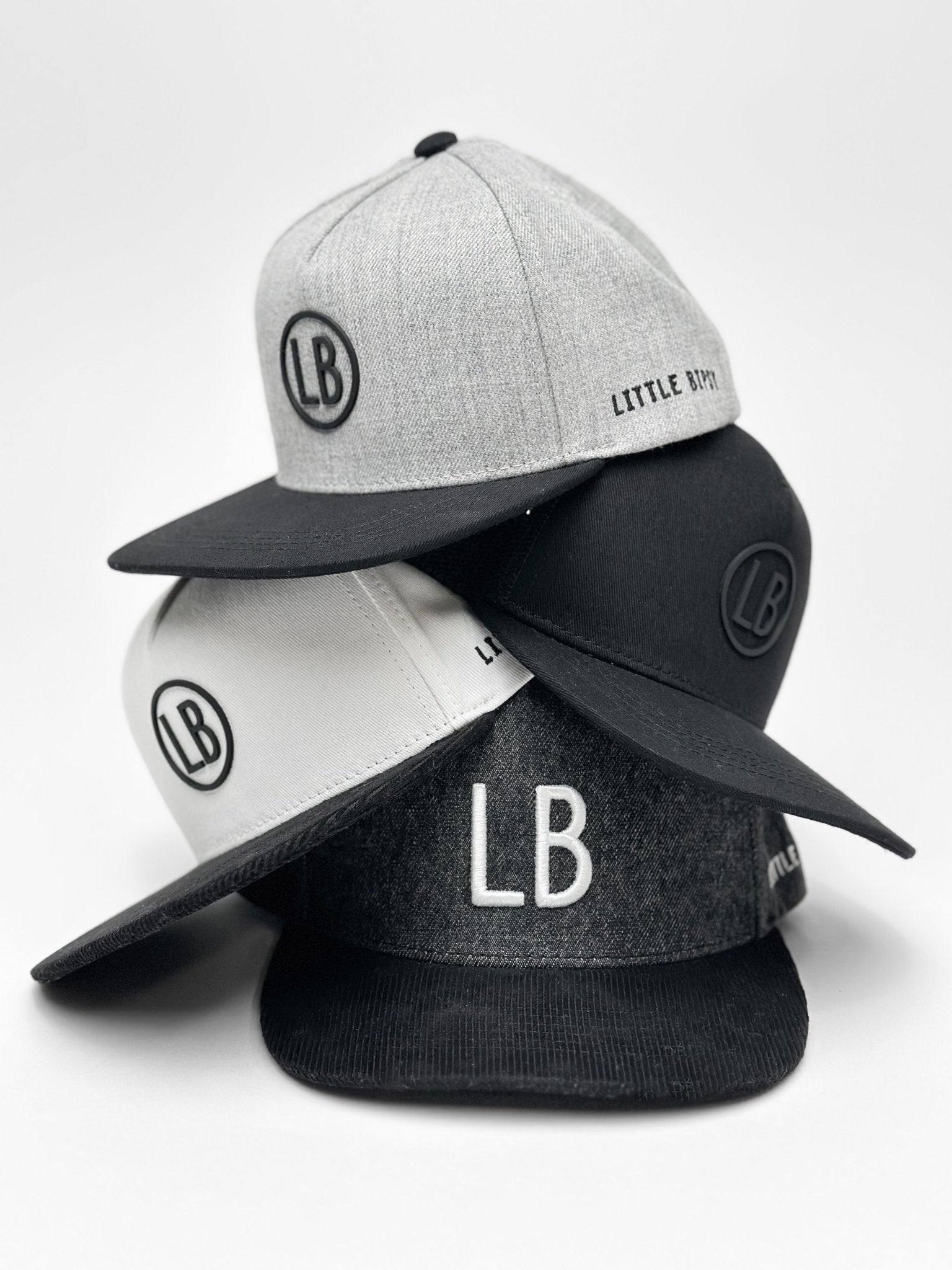 Snapback Hat - Light Grey - Little Bipsy