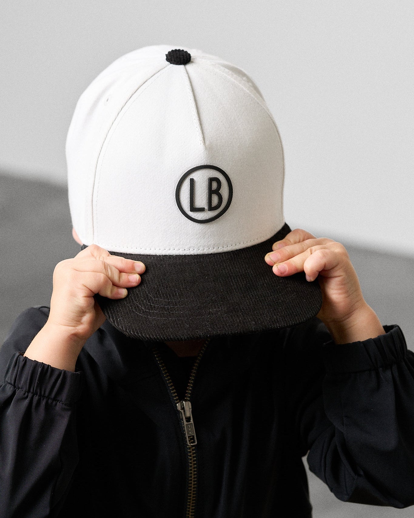 Snapback Hat - White - Little Bipsy