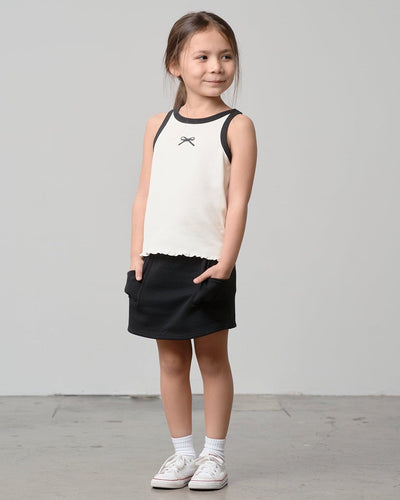 Stitch Pocket Skort - Black - Little Bipsy