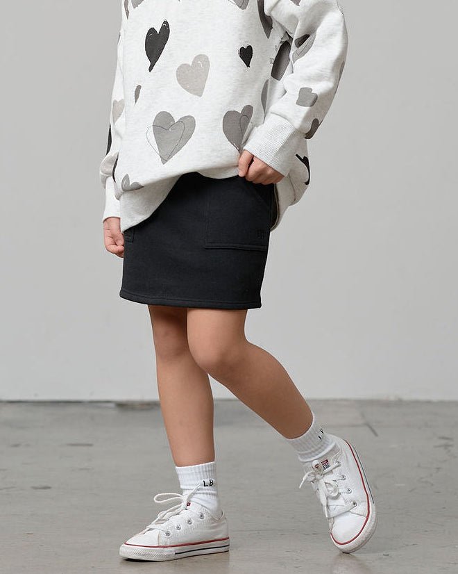 Stitch Pocket Skort - Black - Little Bipsy