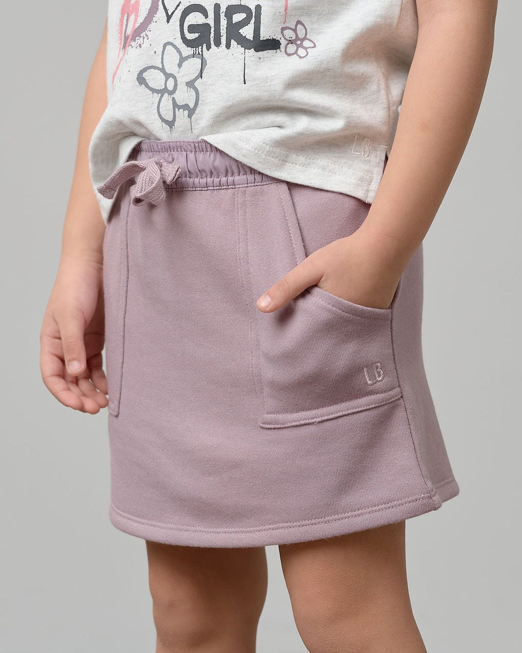 Stitch Pocket Skort - Dusty Purple - Little Bipsy