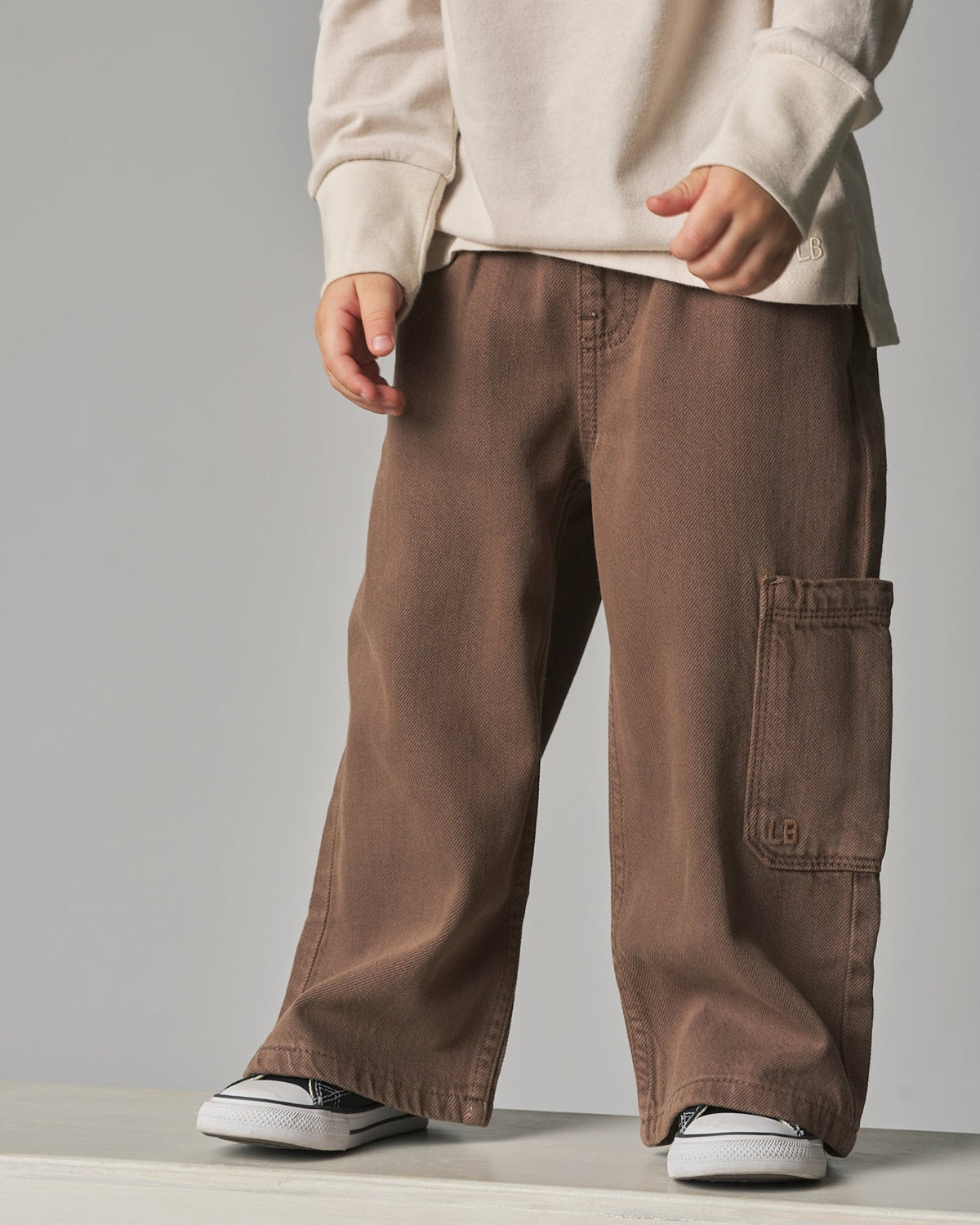 Straight Leg Cargo - Light Brown - Little Bipsy