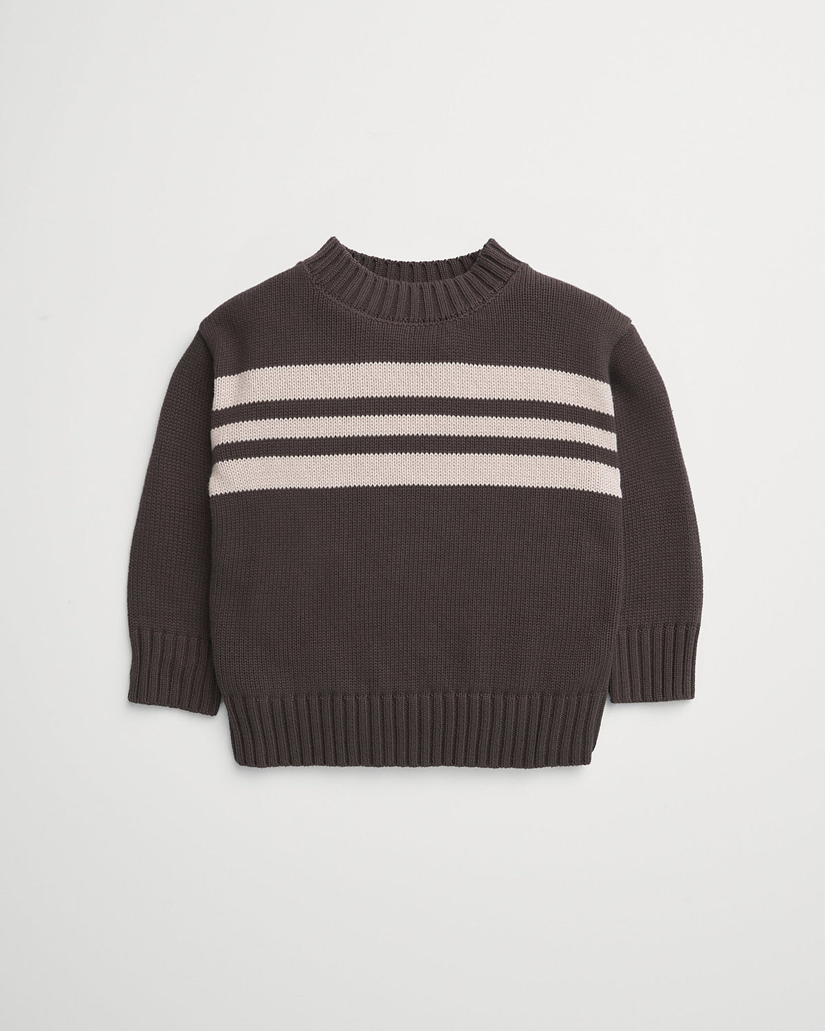 Striped Knit Sweater - Brown - Little Bipsy