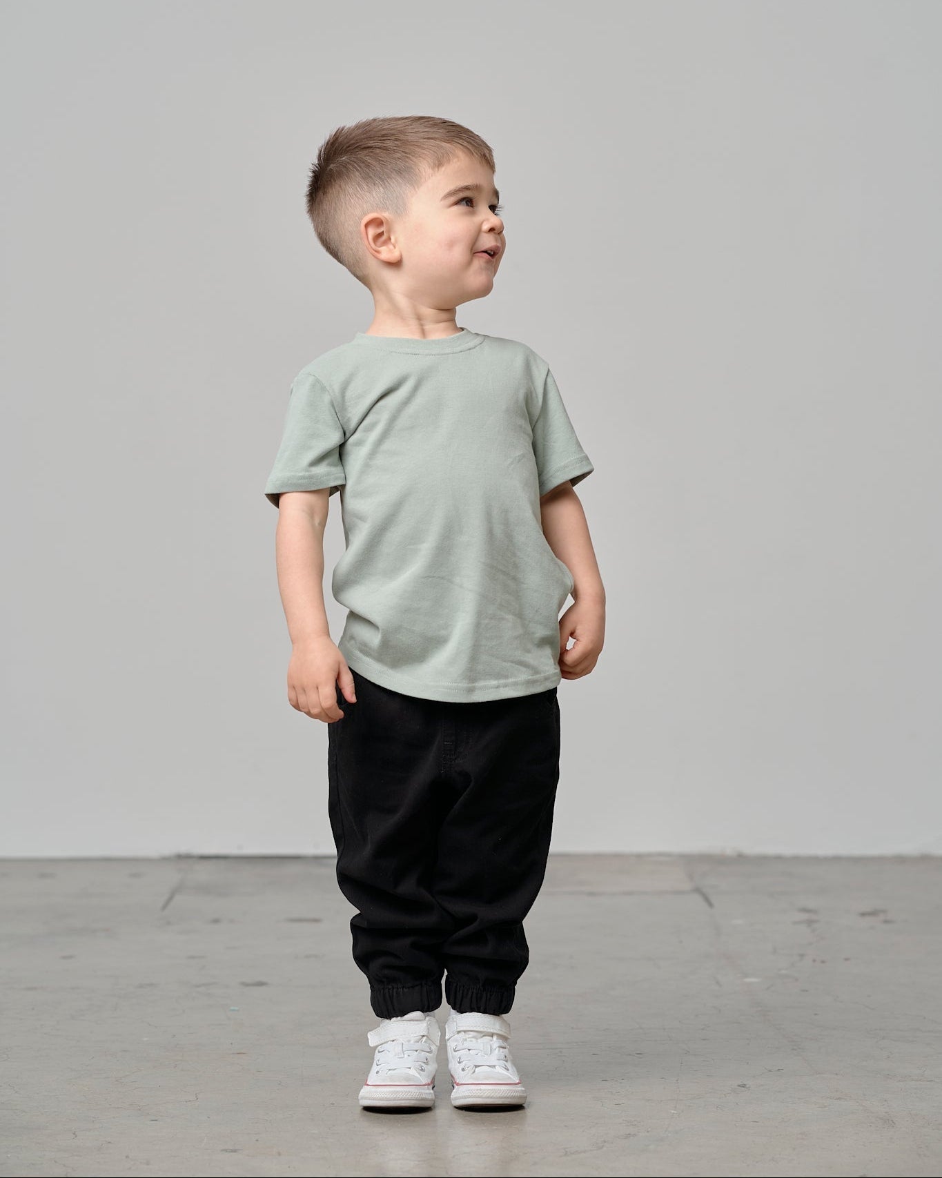 Swoop Elevated Tee - Agave - Little Bipsy