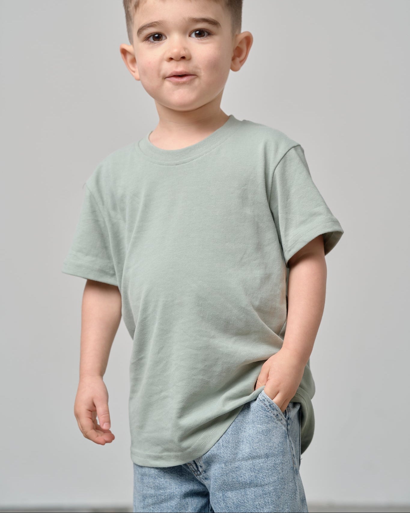 Swoop Elevated Tee - Agave - Little Bipsy