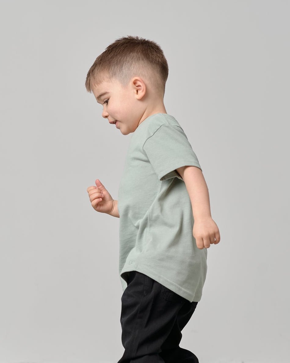 Swoop Elevated Tee - Agave - Little Bipsy