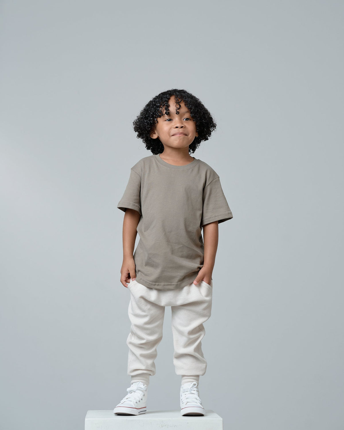 Swoop Elevated Tee - Green - Little Bipsy