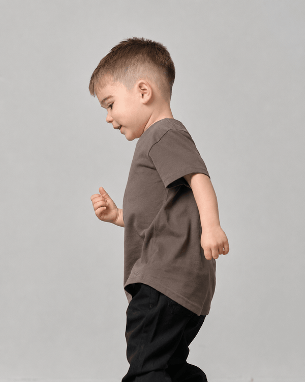 Swoop Elevated Tee - Light Brown - Little Bipsy