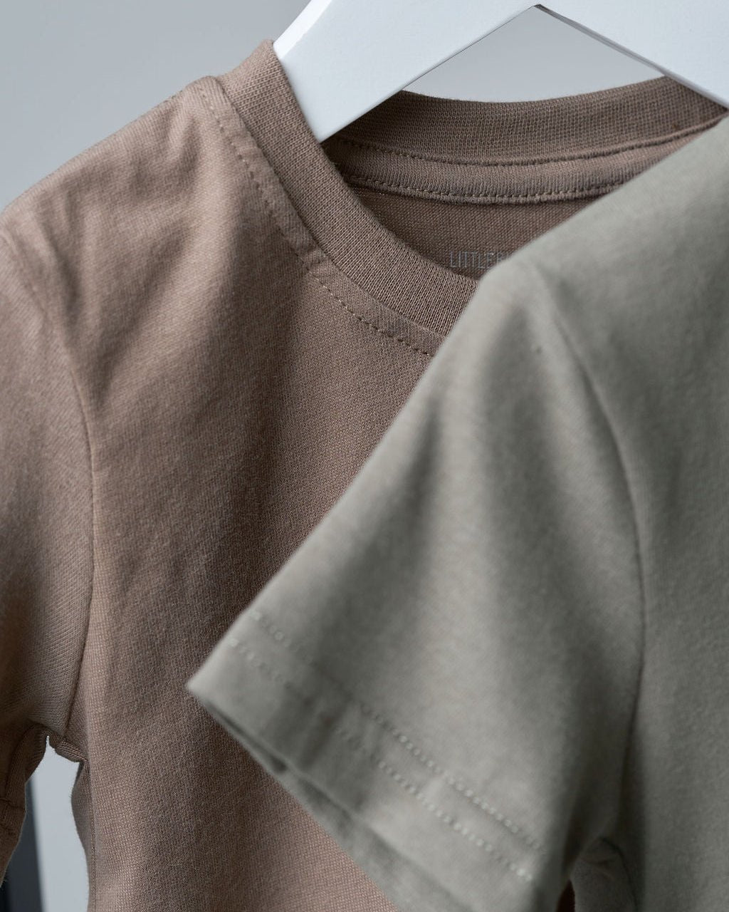 Swoop Elevated Tee - Light Brown - Little Bipsy