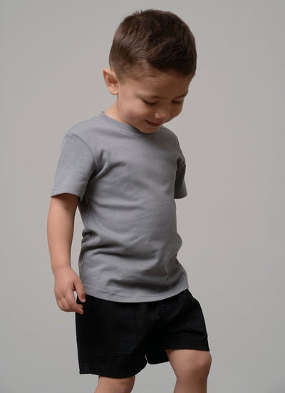 Swoop Elevated Tee - Stormshell - Little Bipsy