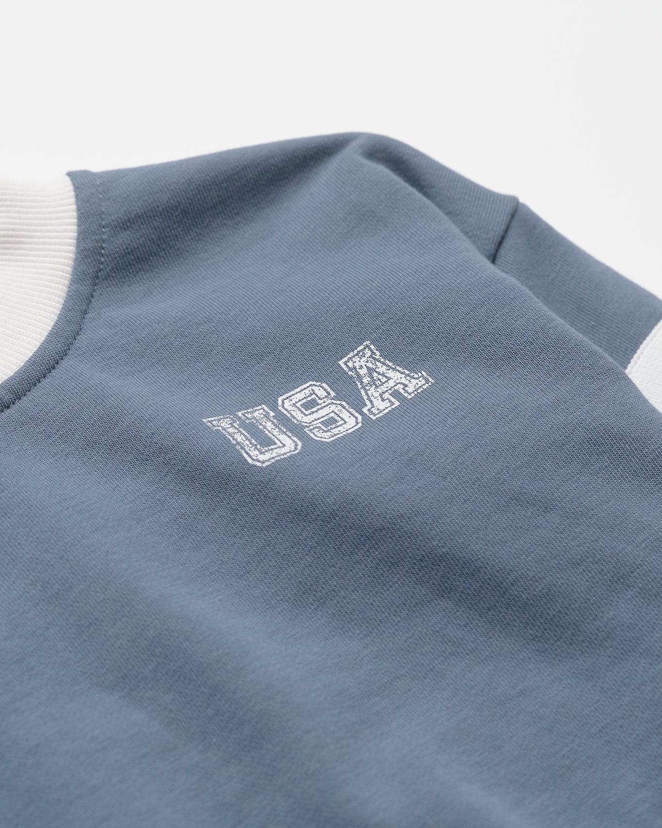 USA Lightweight Crewneck - Worn Indigo - Little Bipsy