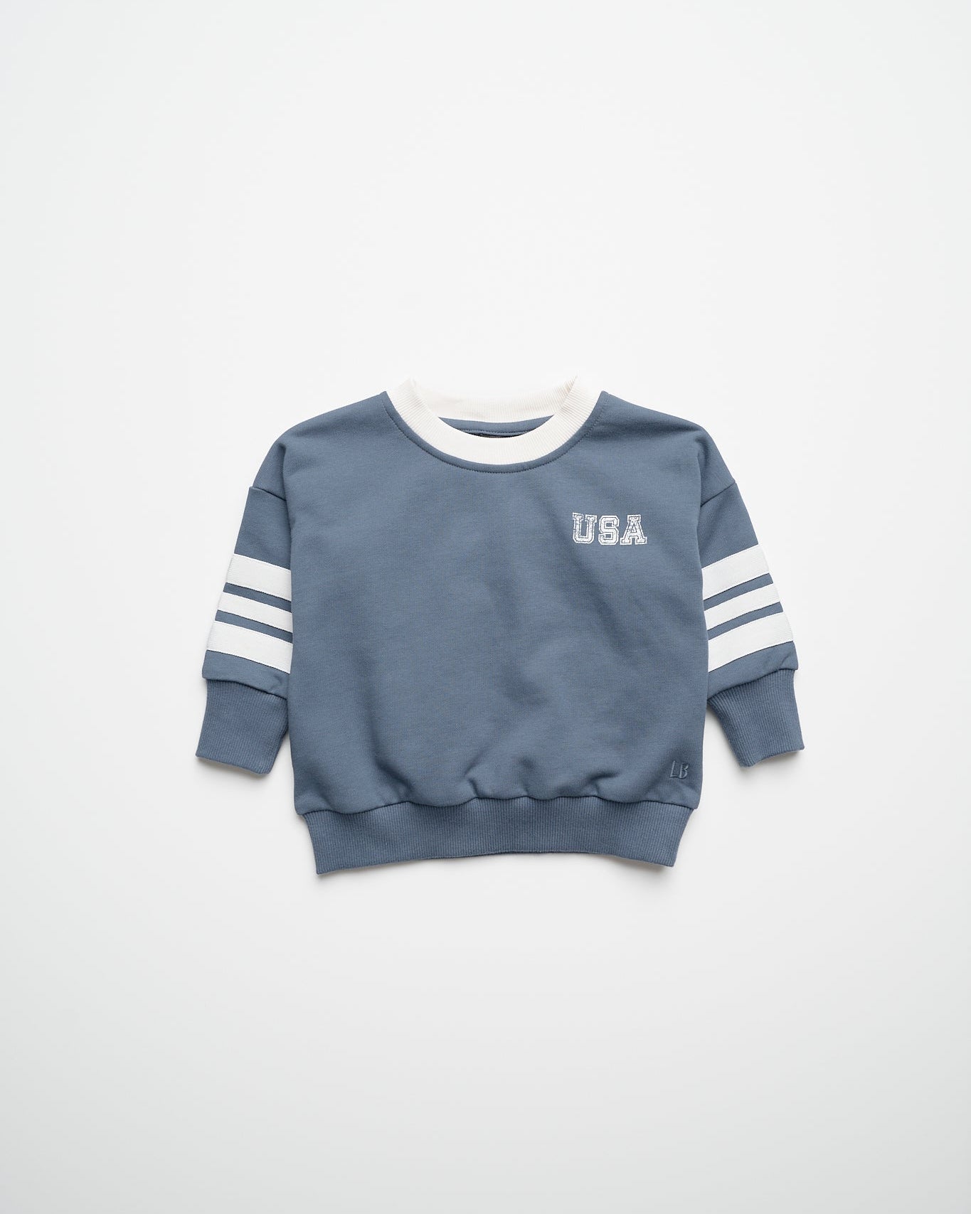 USA Lightweight Crewneck - Worn Indigo - Little Bipsy