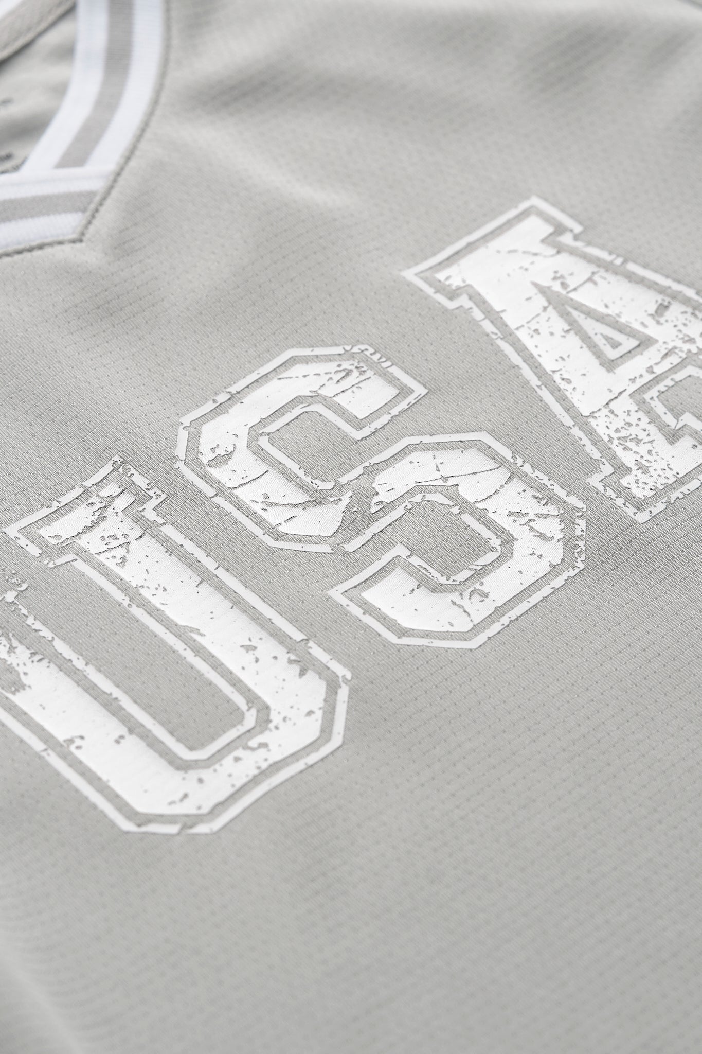 USA Varsity Mesh Tee - Grey - Little Bipsy