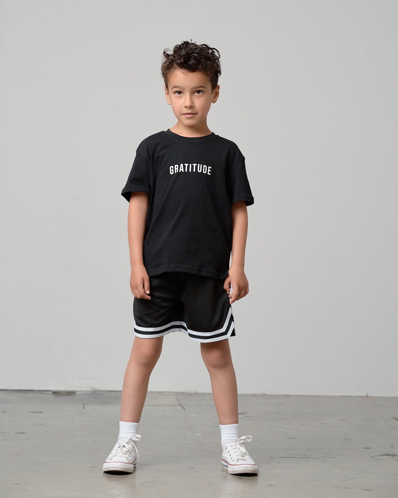 Varsity Mesh Short - Black - Little Bipsy