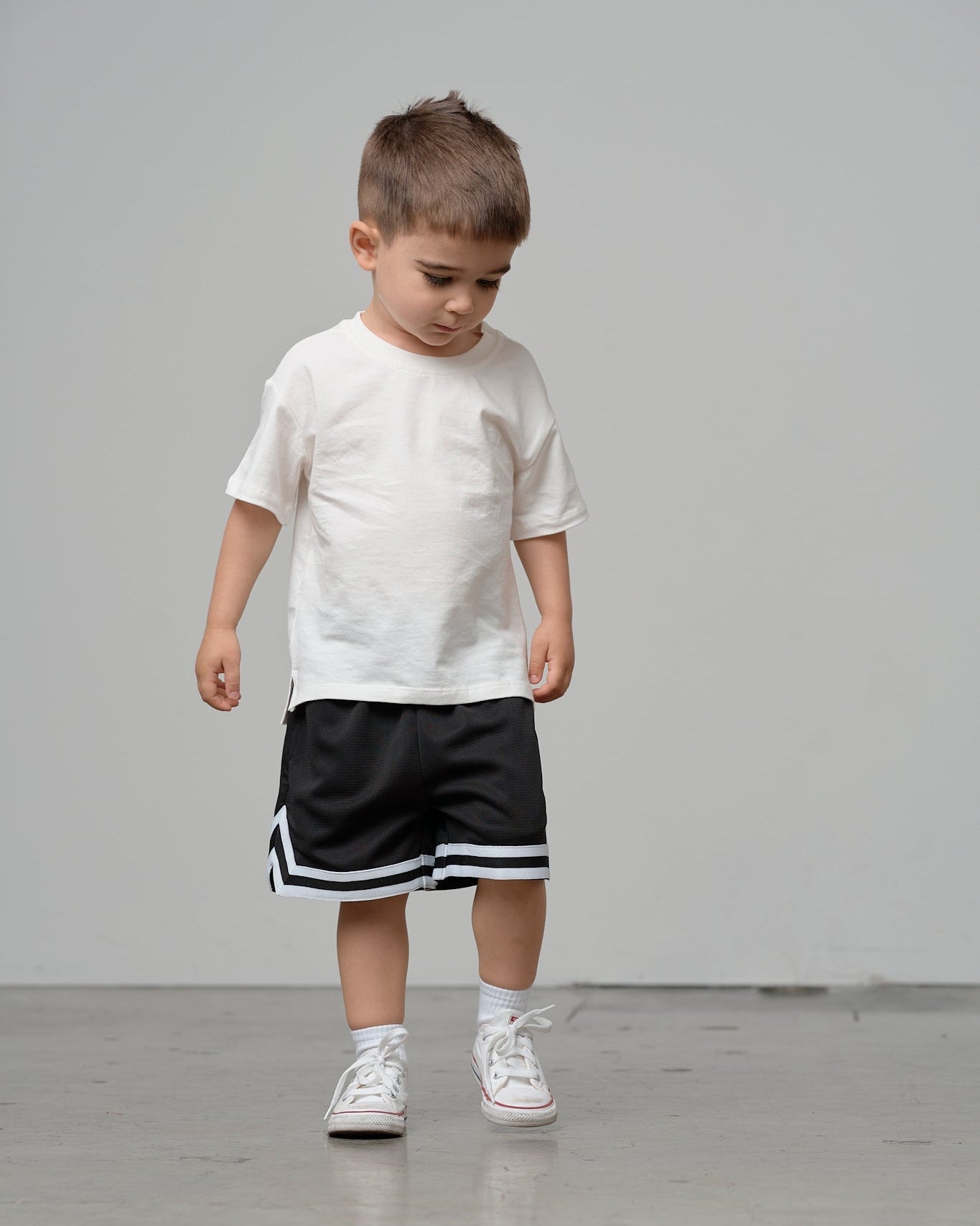Varsity Mesh Short - Black - Little Bipsy