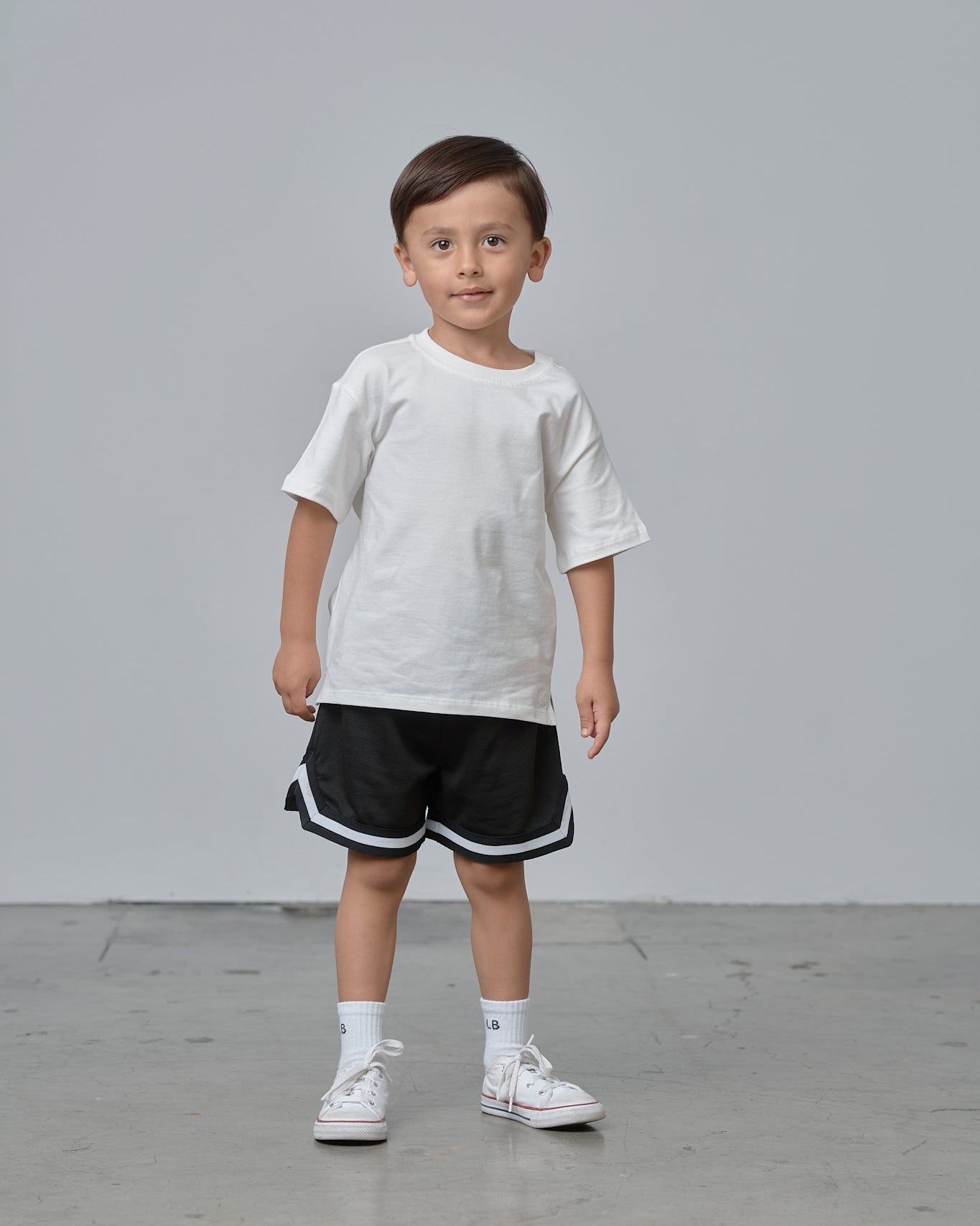Varsity Mesh Short - Black - Little Bipsy