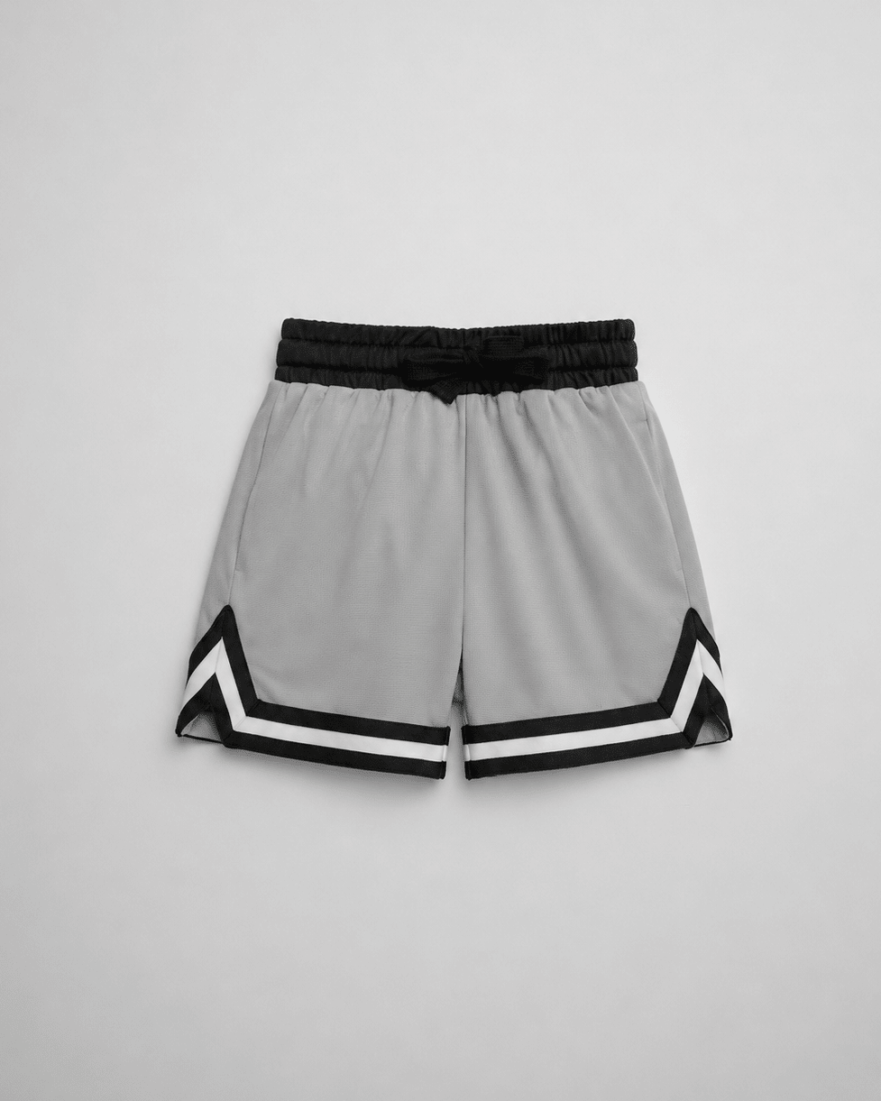 Varsity Mesh Short - Grey - Little Bipsy