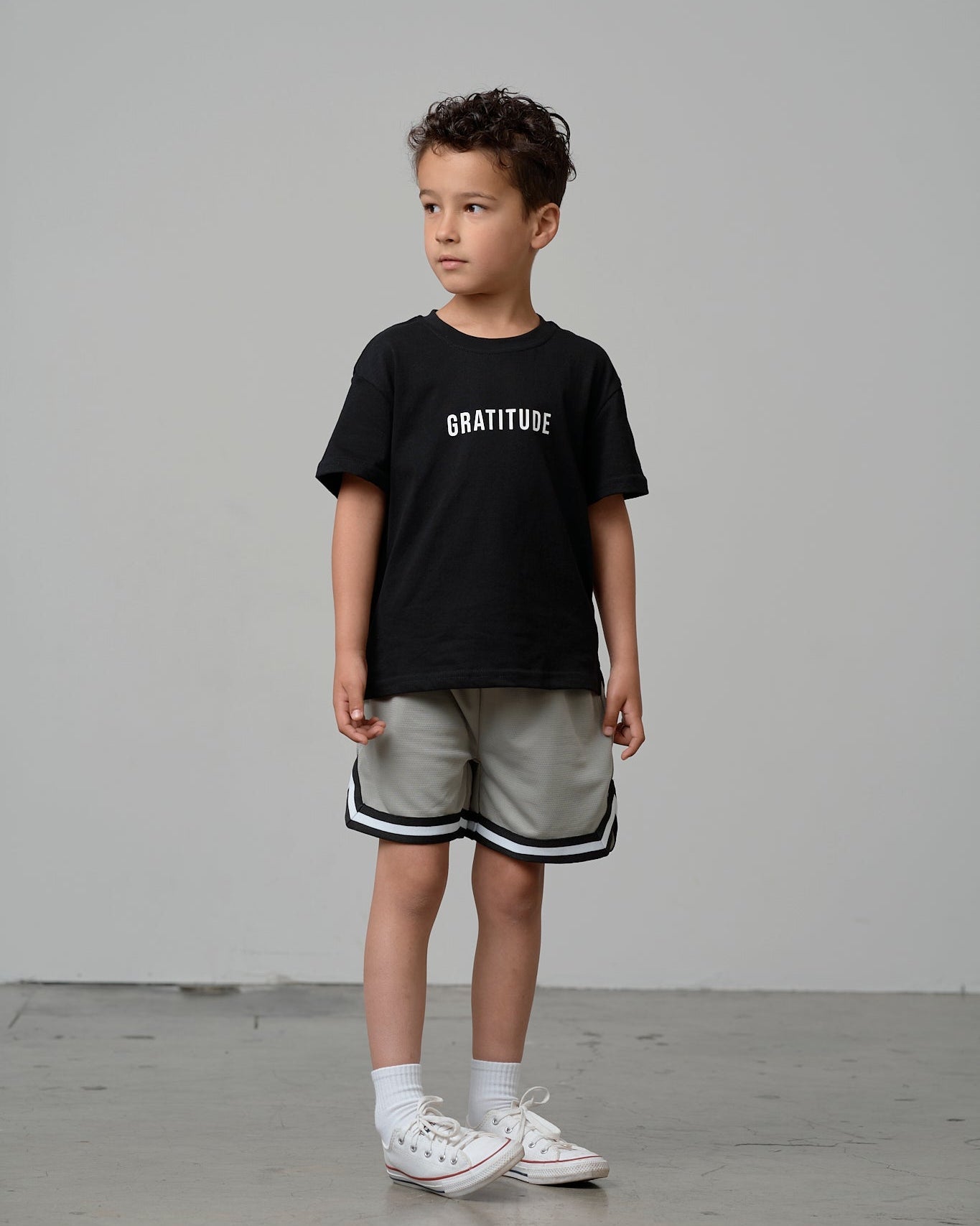 Varsity Mesh Short - Grey - Little Bipsy