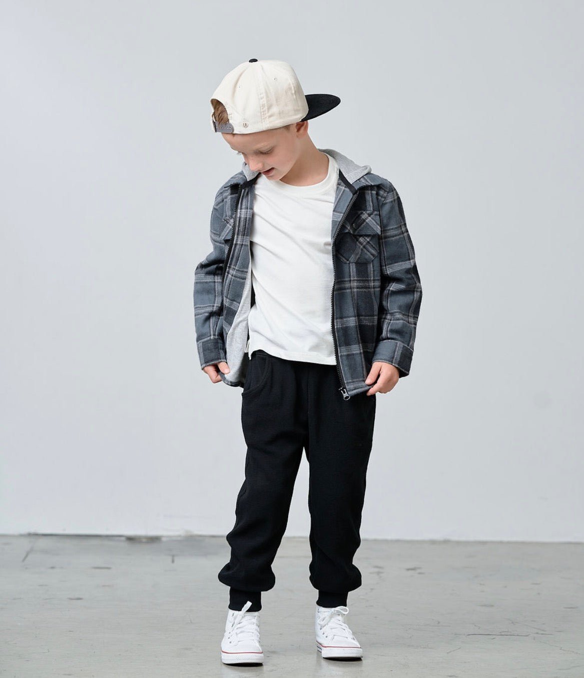 Waffle Jogger - Black - Little Bipsy