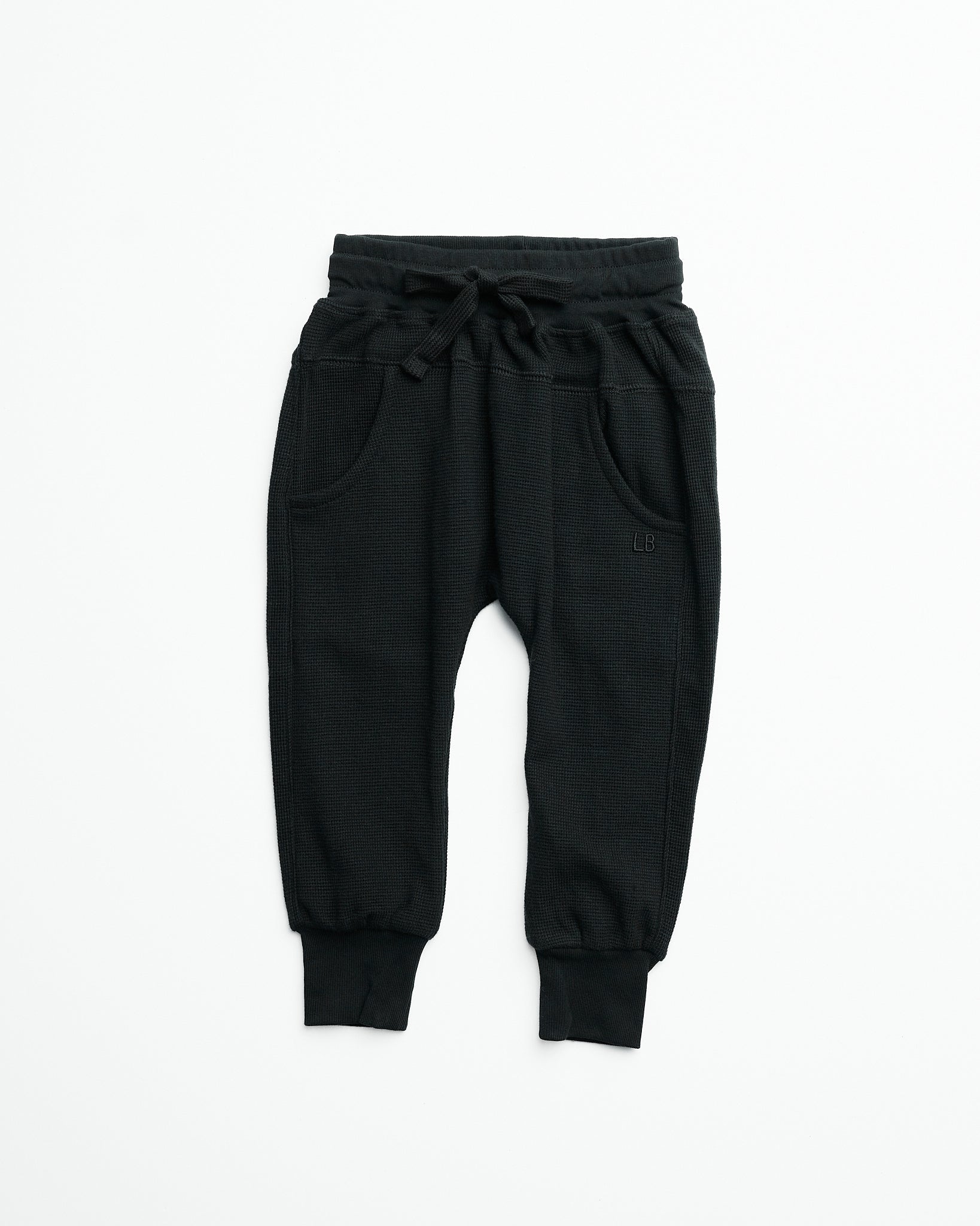 Waffle Jogger - Black - Little Bipsy