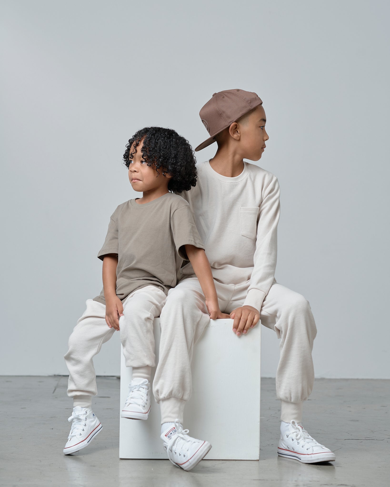 Waffle Jogger - Cream - Little Bipsy