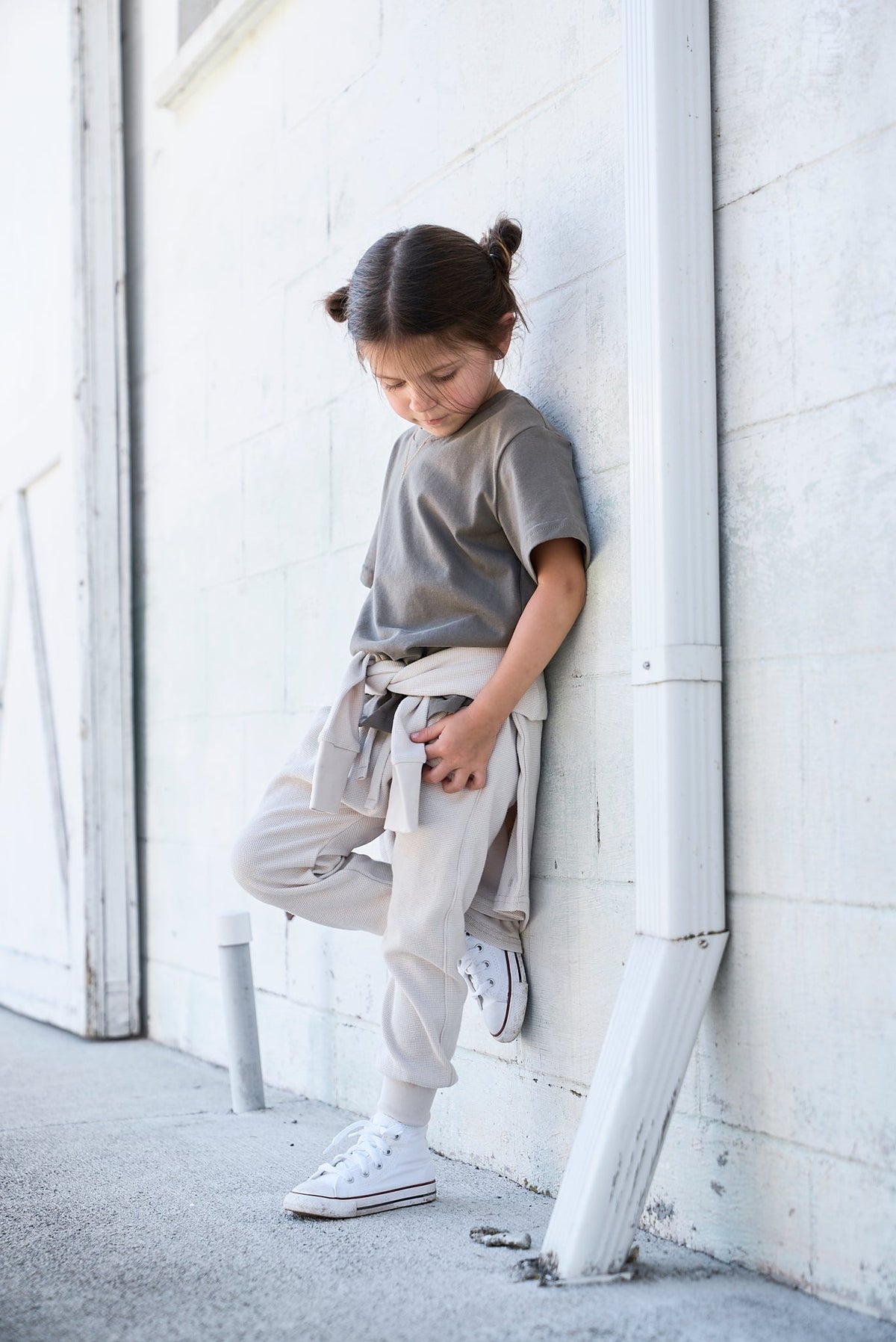 Waffle Jogger - Cream - Little Bipsy