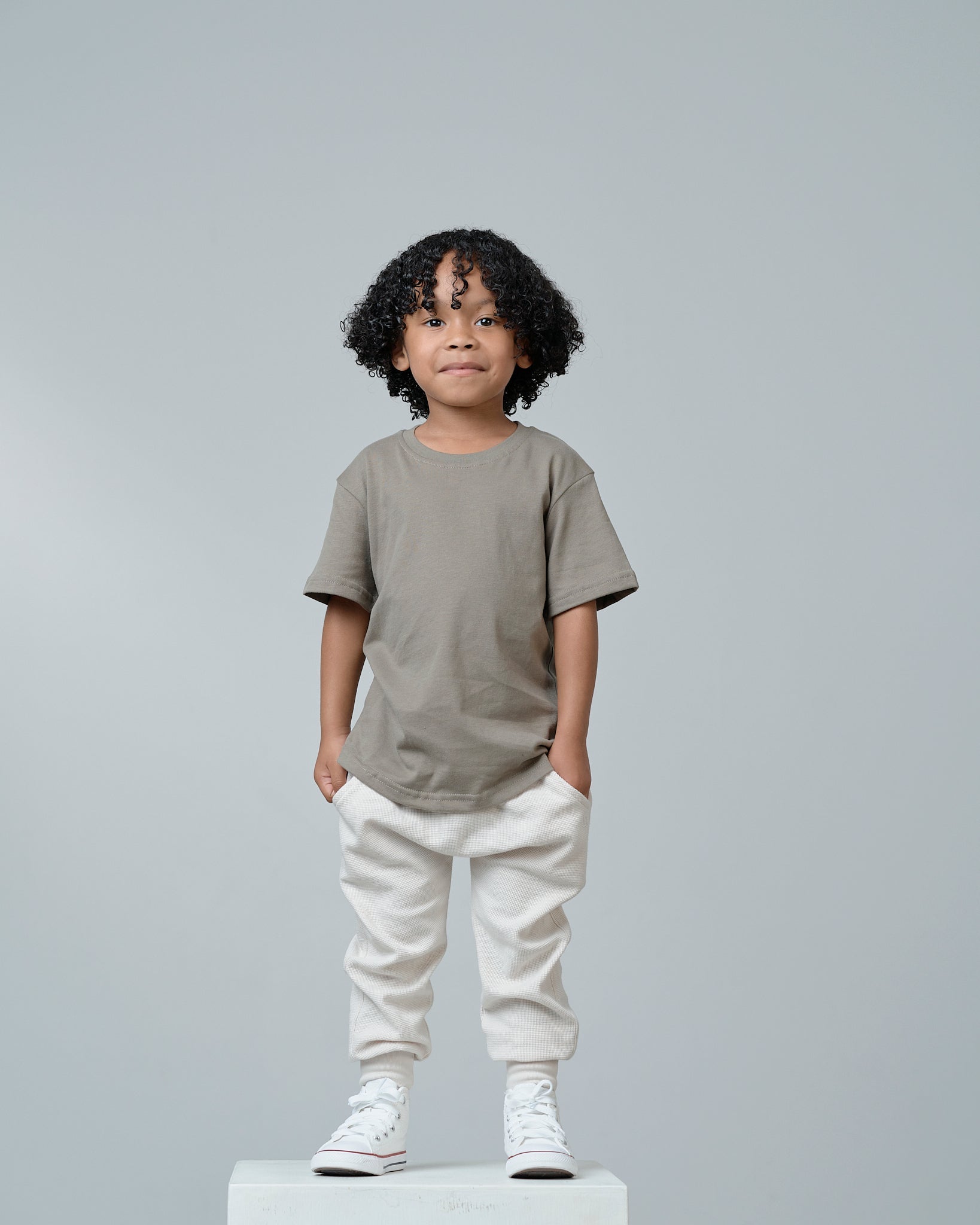 Waffle Jogger - Cream - Little Bipsy