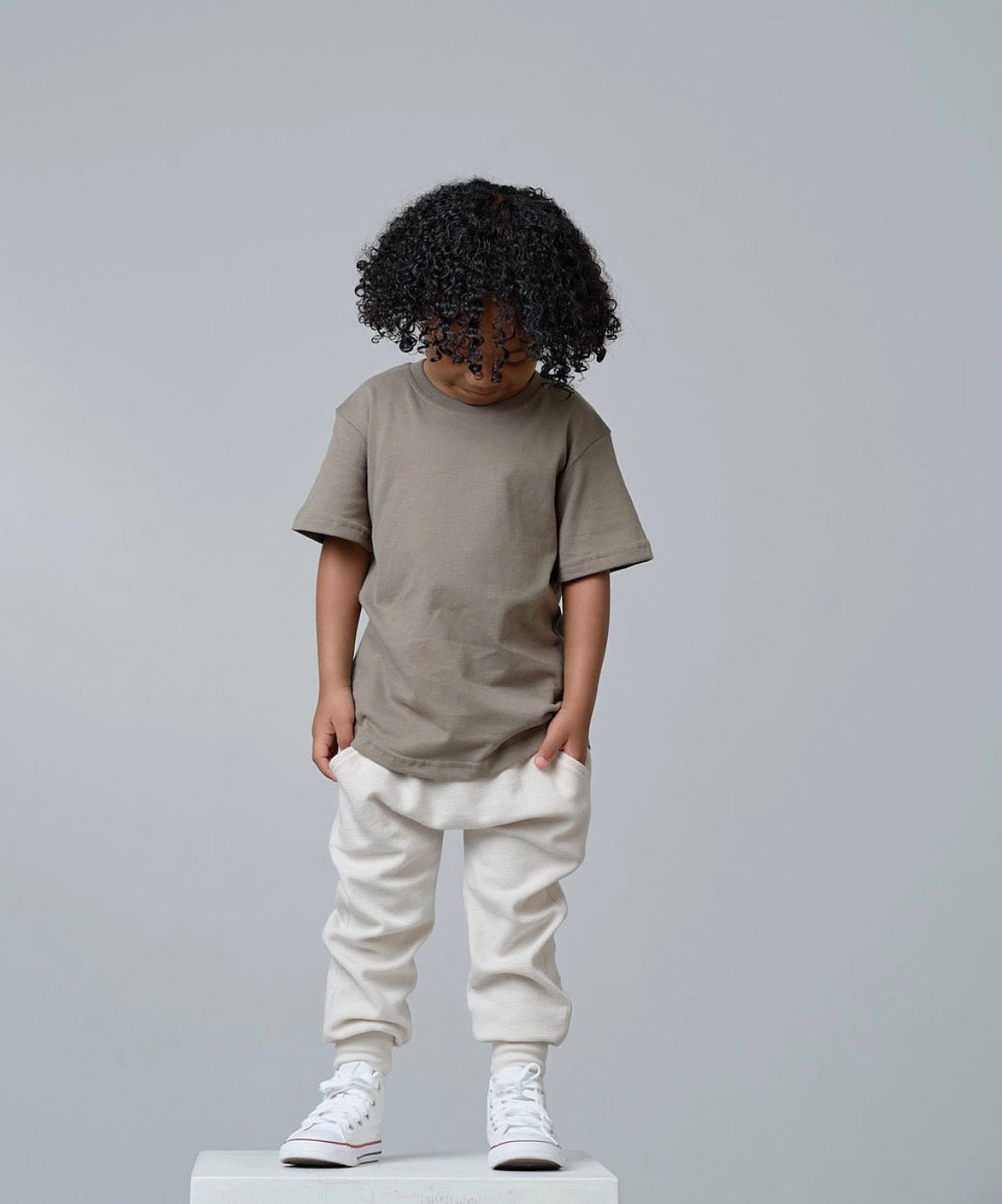 Waffle Jogger - Cream - Little Bipsy