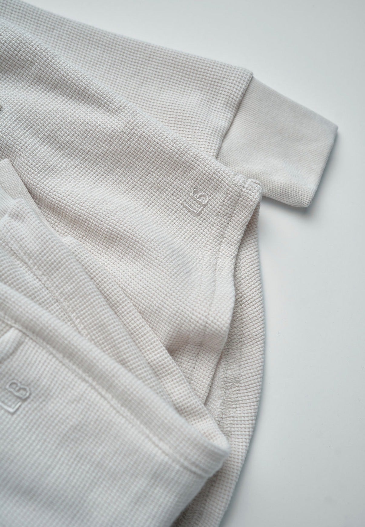 Waffle Jogger - Cream - Little Bipsy