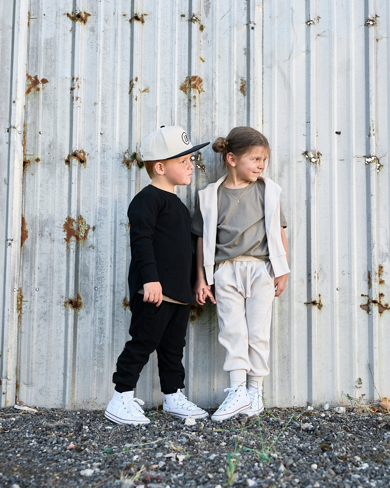 Waffle Jogger - Cream - Little Bipsy