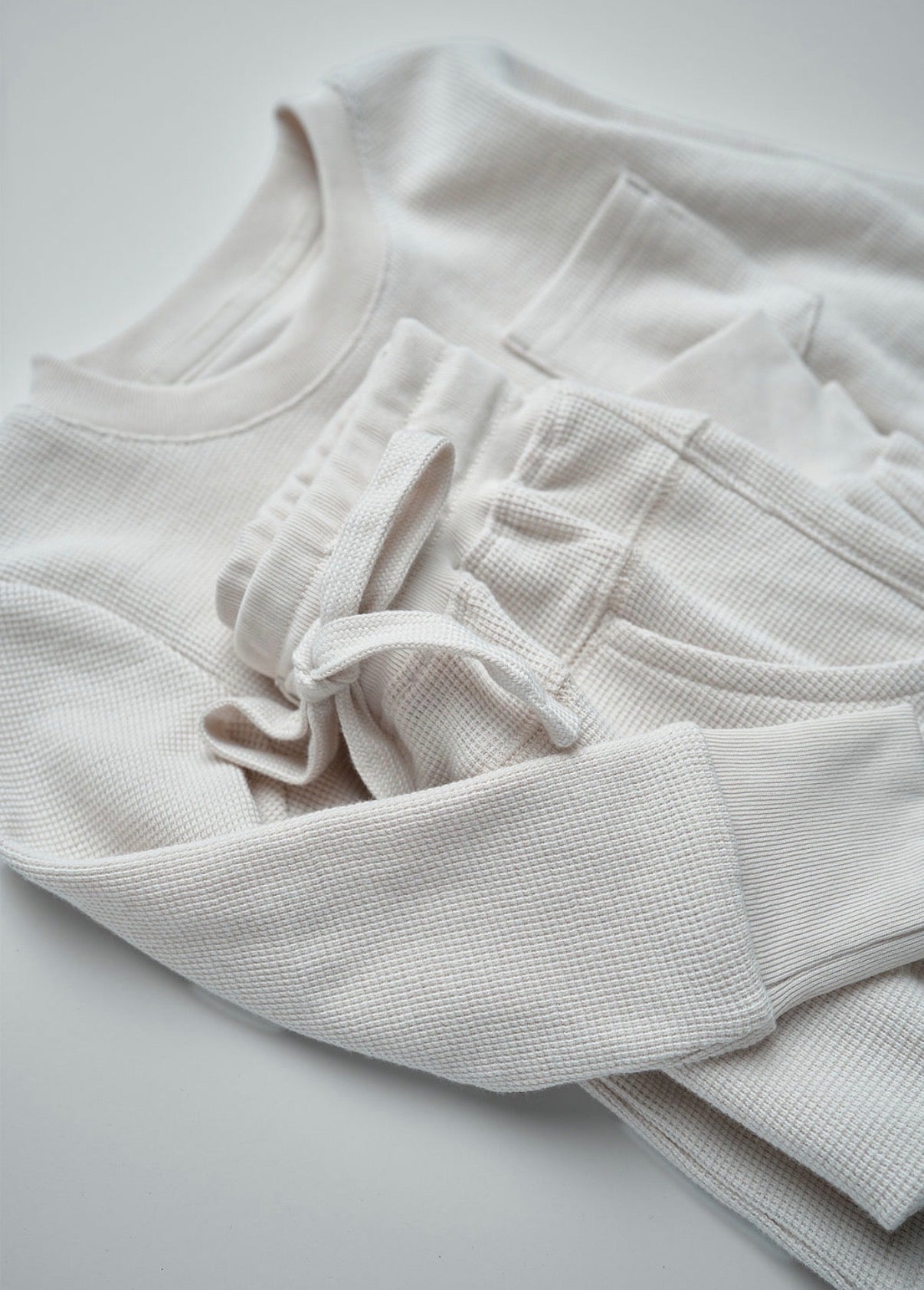 Waffle Jogger - Cream - Little Bipsy