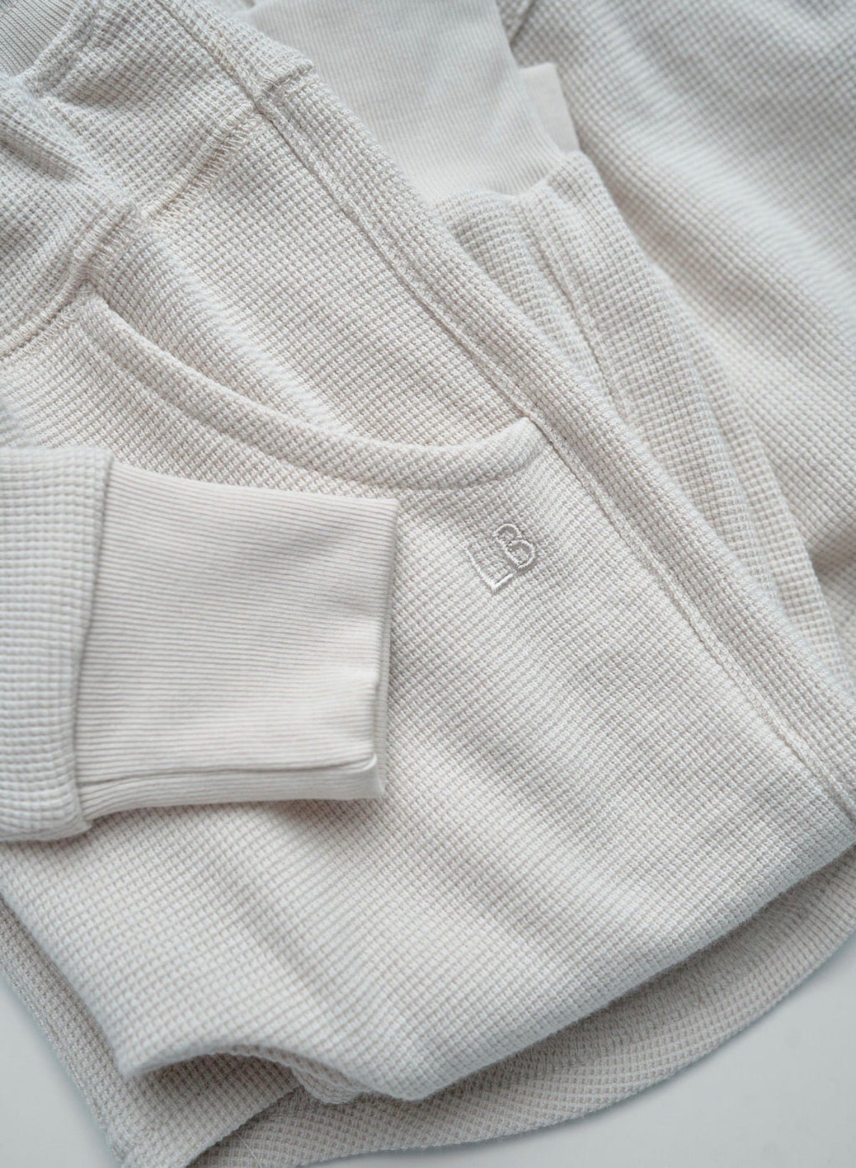 Waffle Jogger - Cream - Little Bipsy