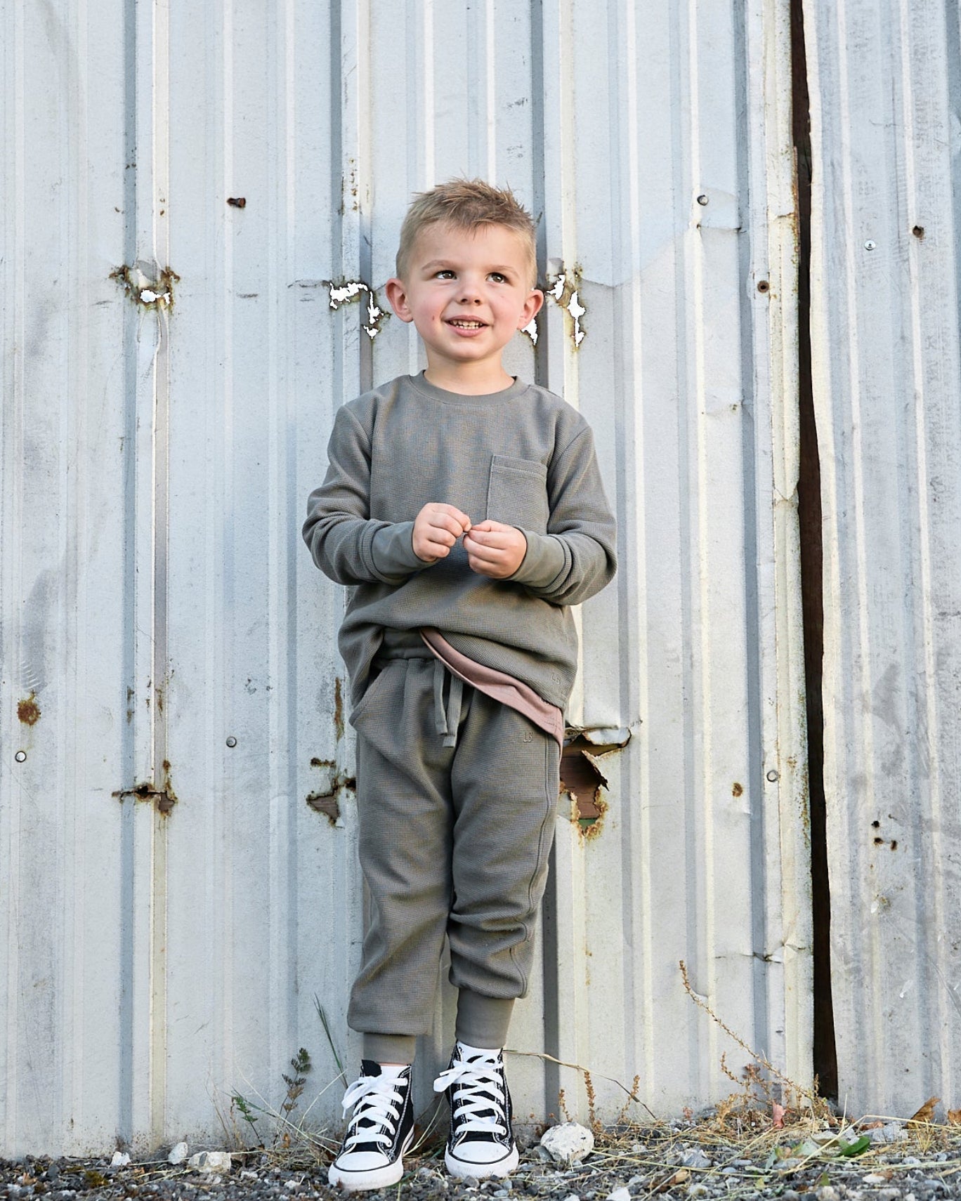 Waffle Jogger - Green - Little Bipsy