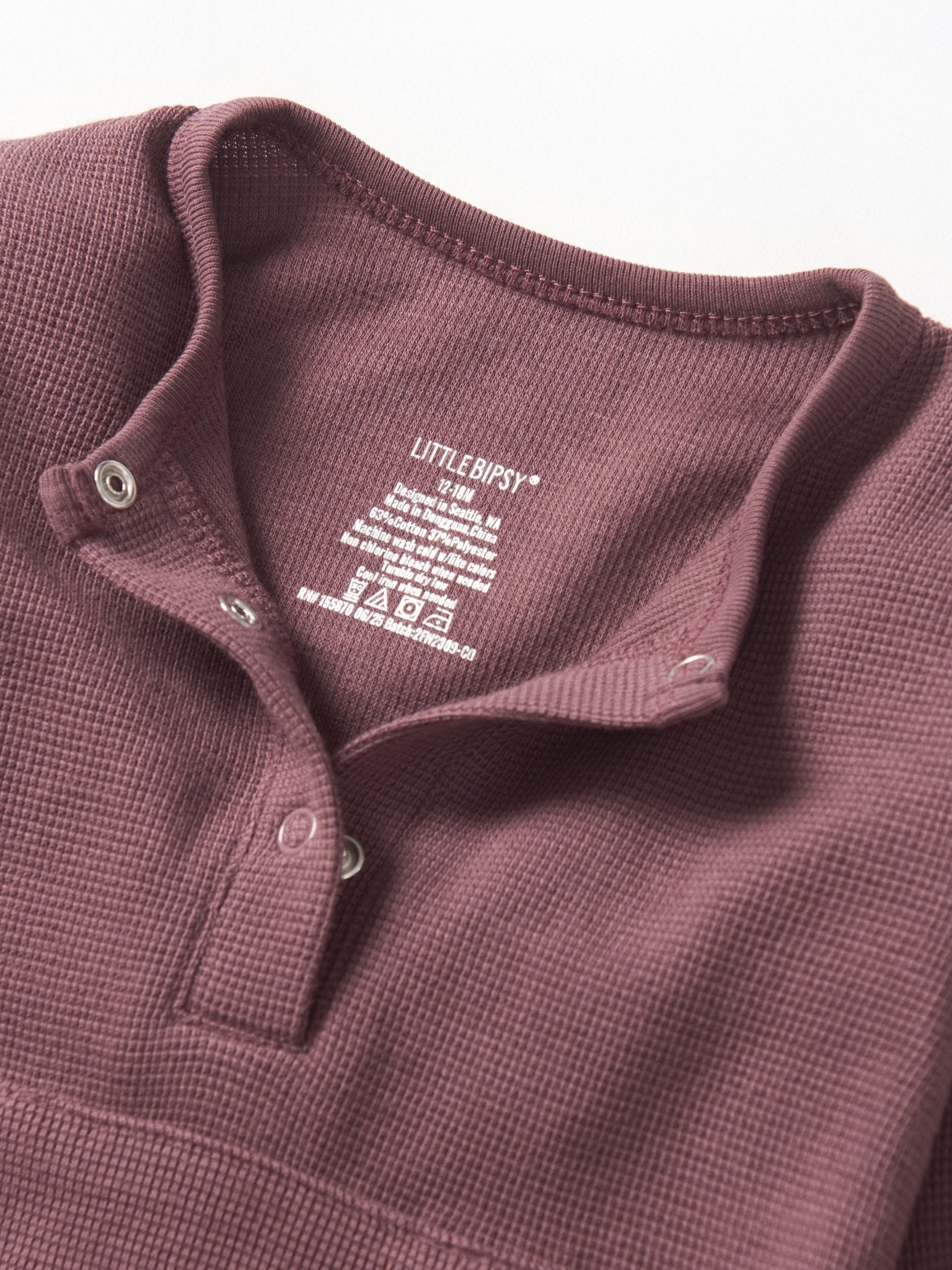 Waffle Romper - Huckleberry - Little Bipsy